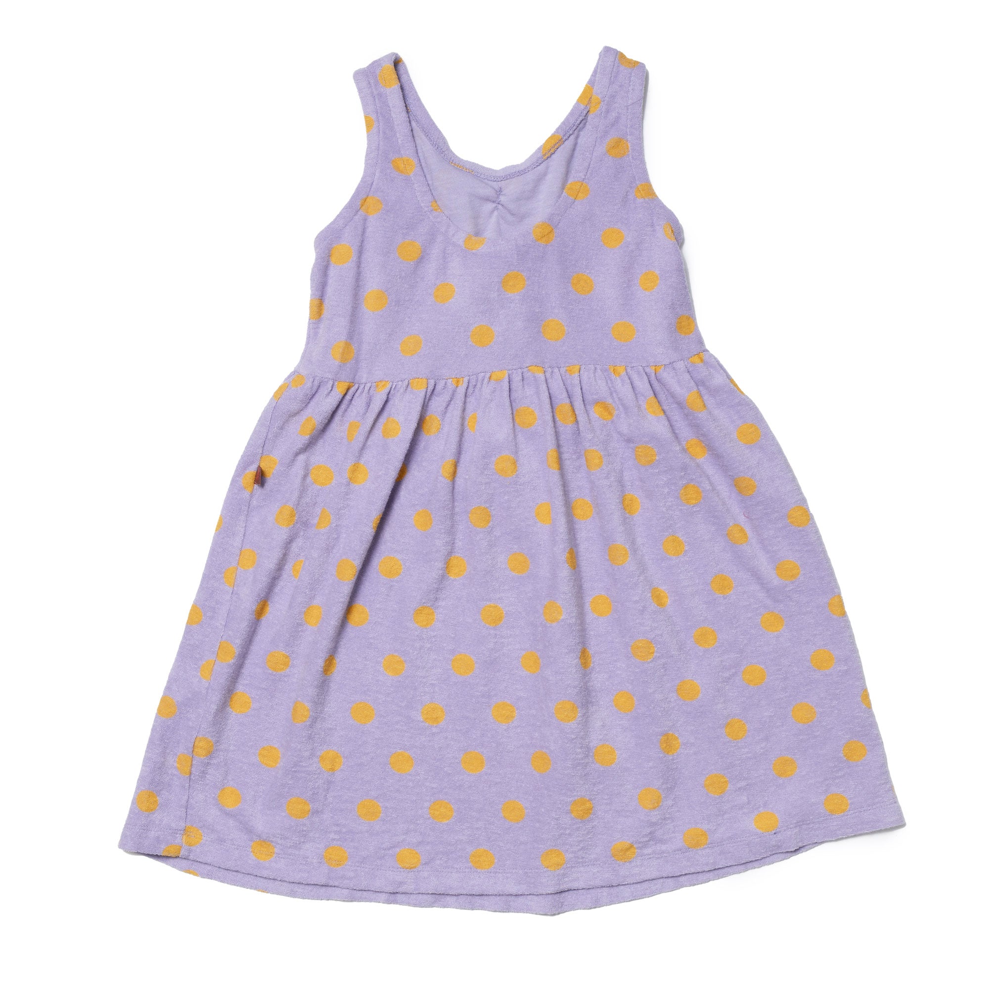Girls Purple Dots Cotton Dress