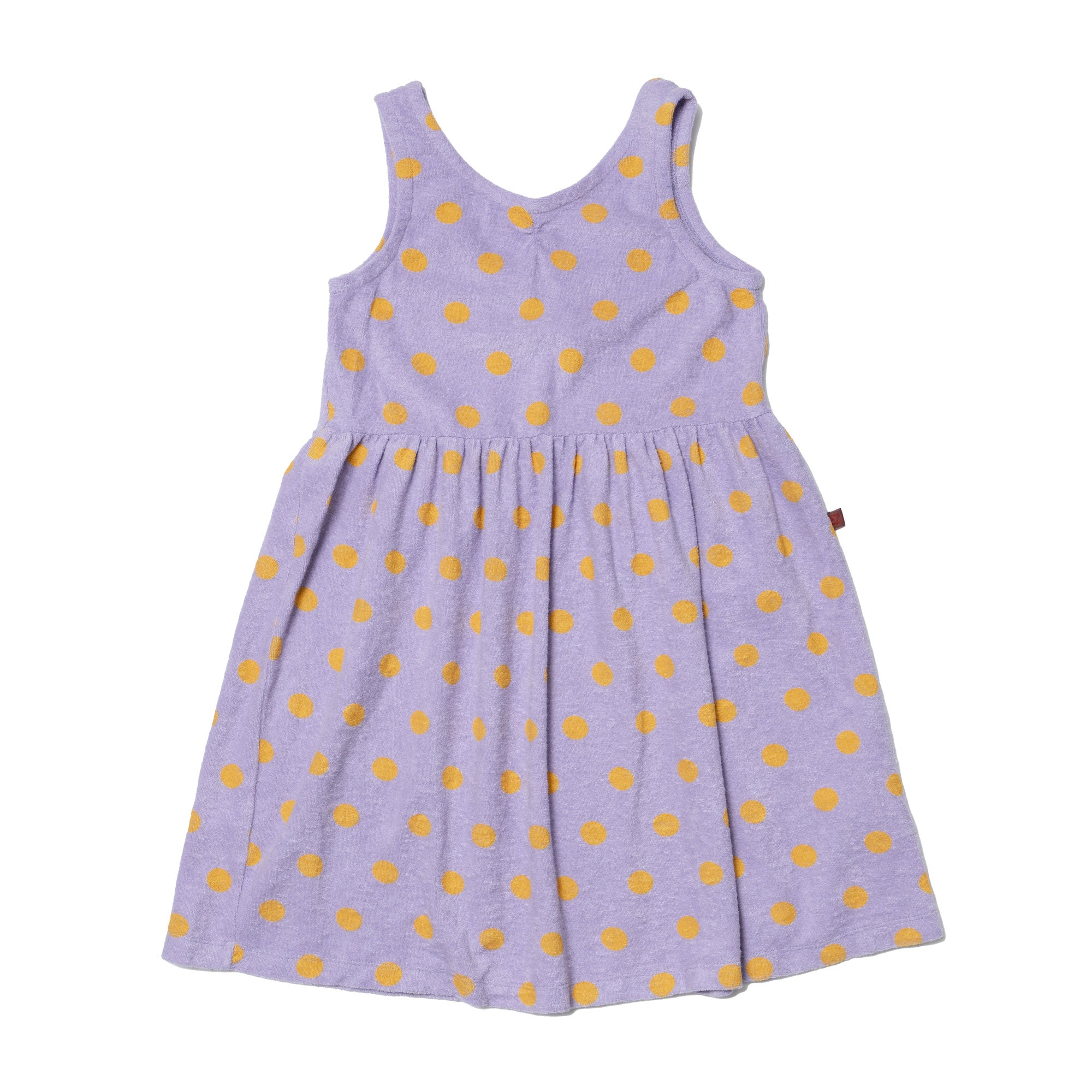 Girls Purple Dots Cotton Dress