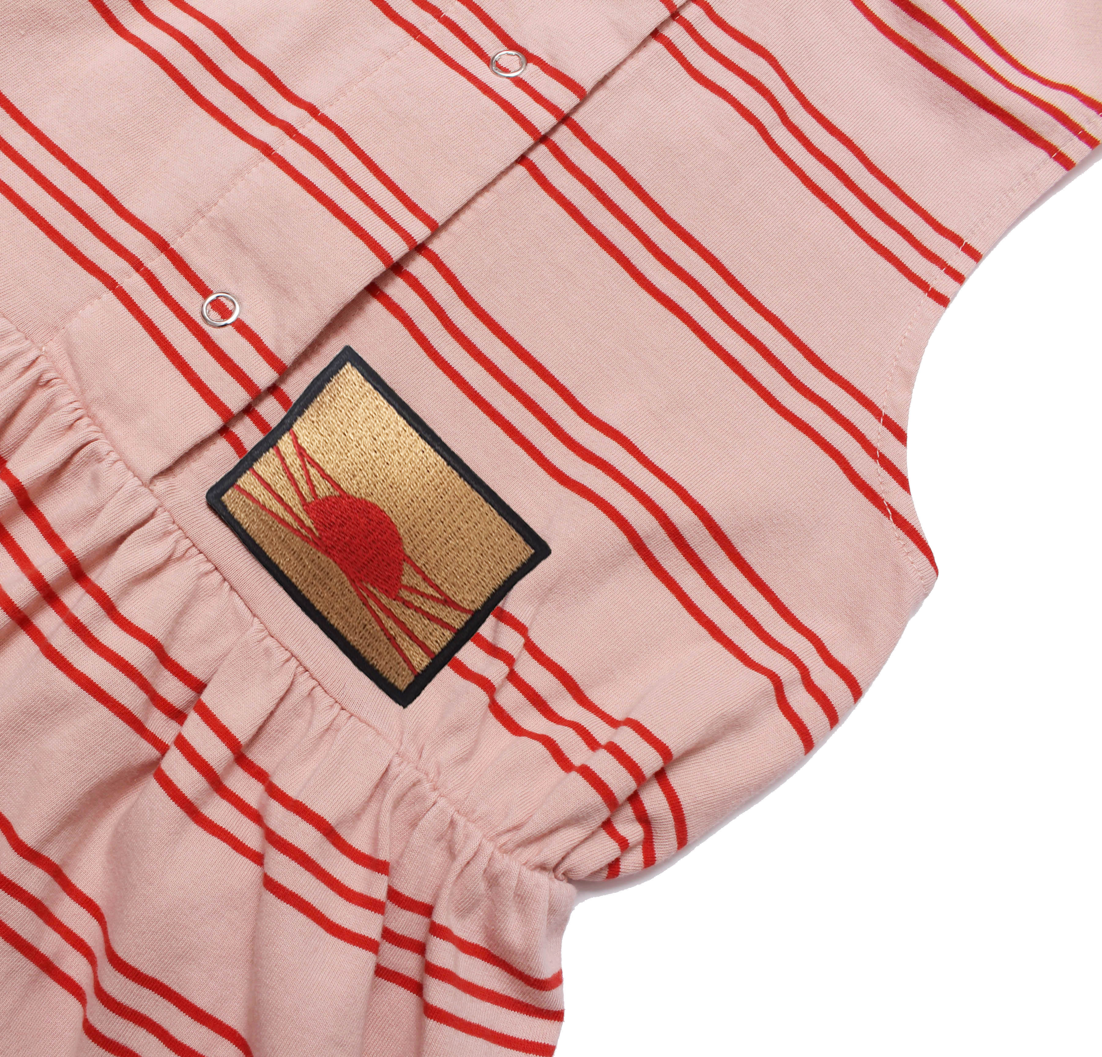 Girls Pink Stripes Cotton Dress