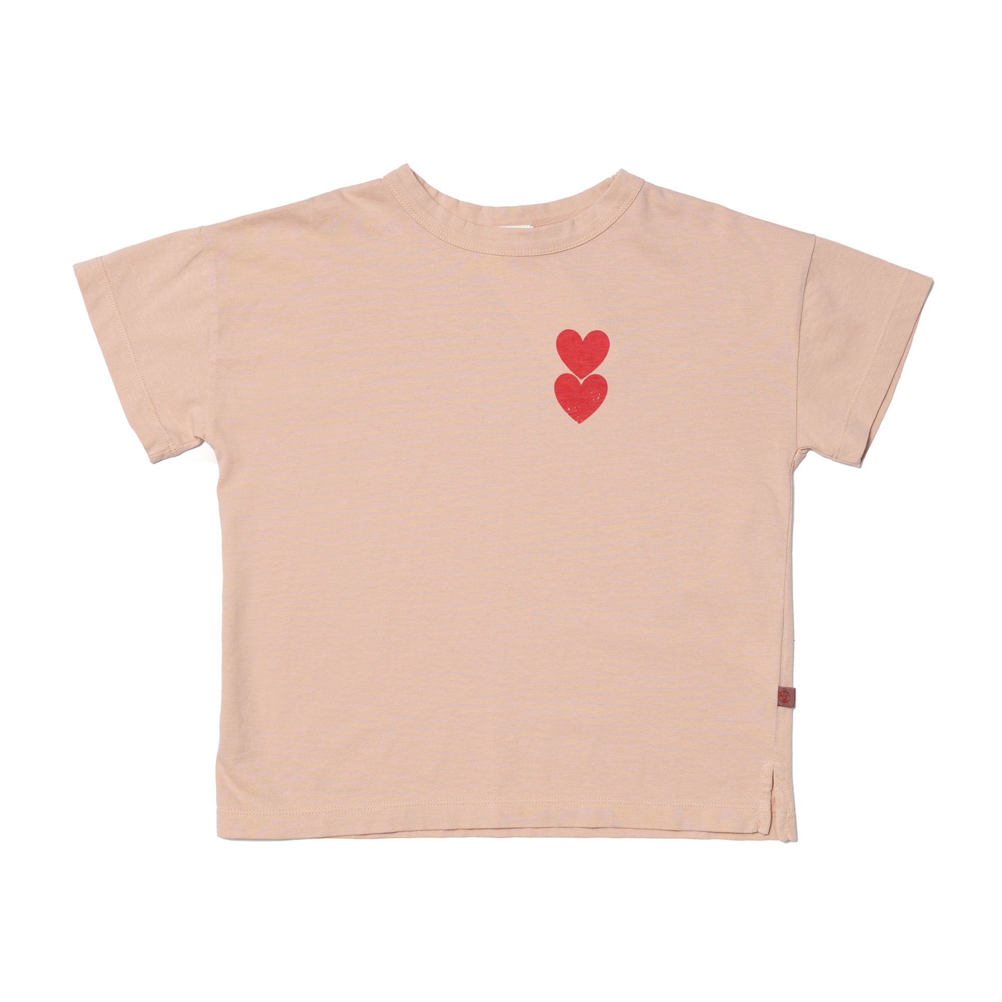 Girls Pink Heart Cotton T-Shirt