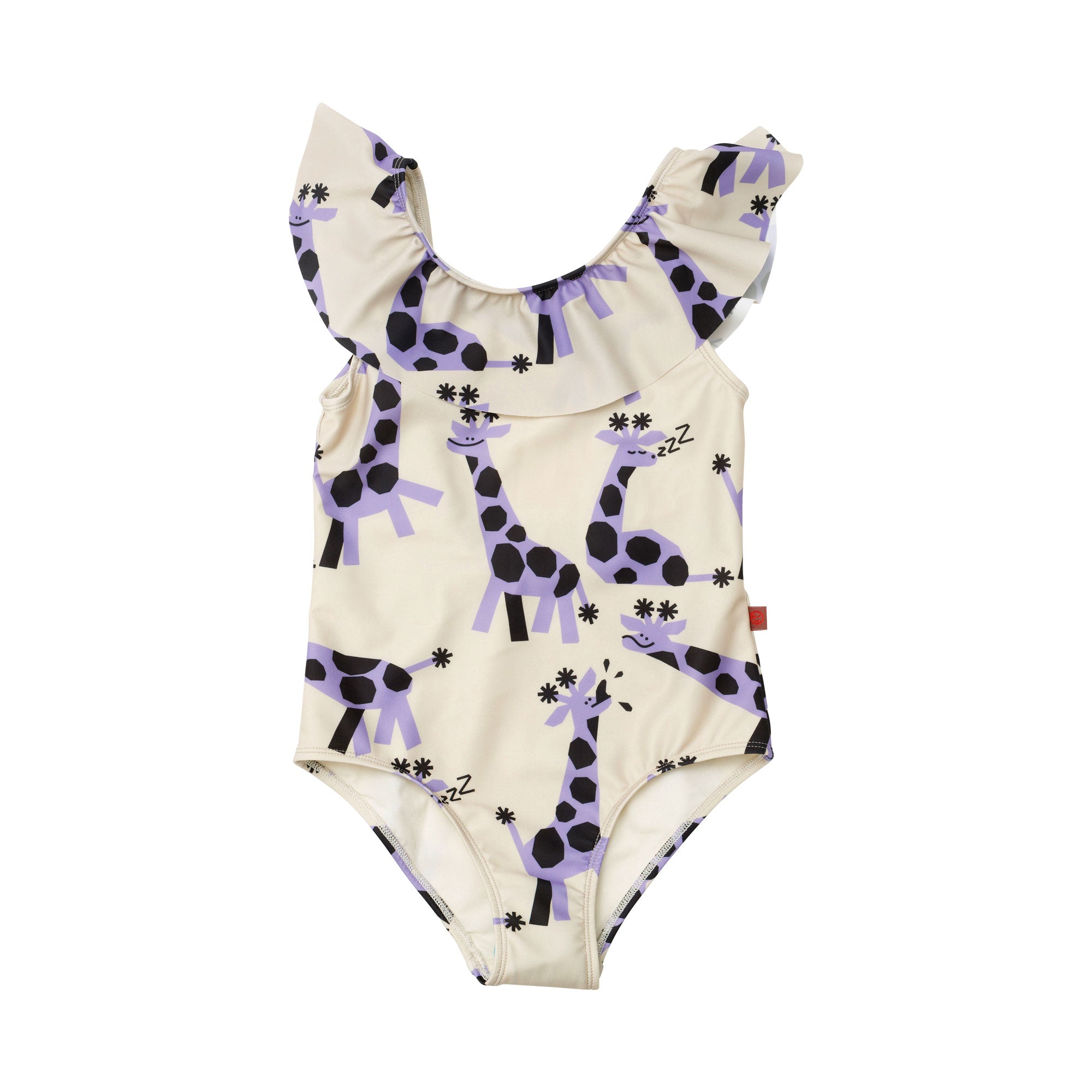 Girls Purple Painting Swimsuit