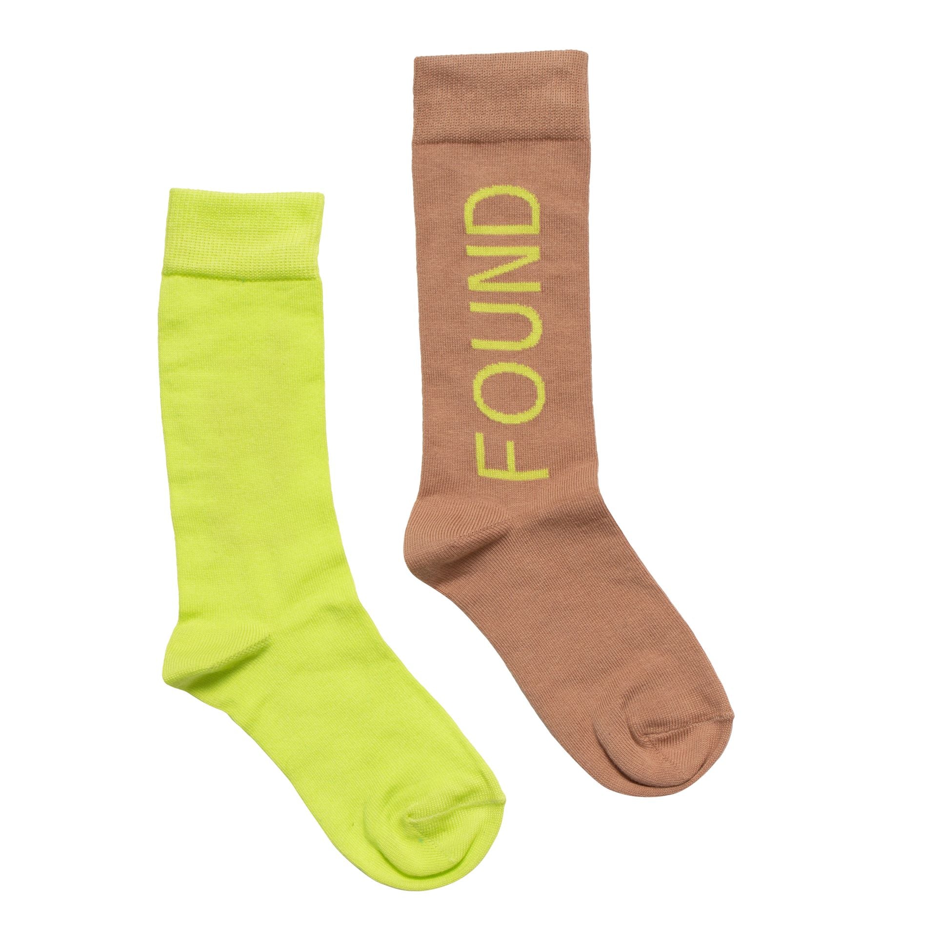 Boys Pink & Yellow Logo Cotton Socks