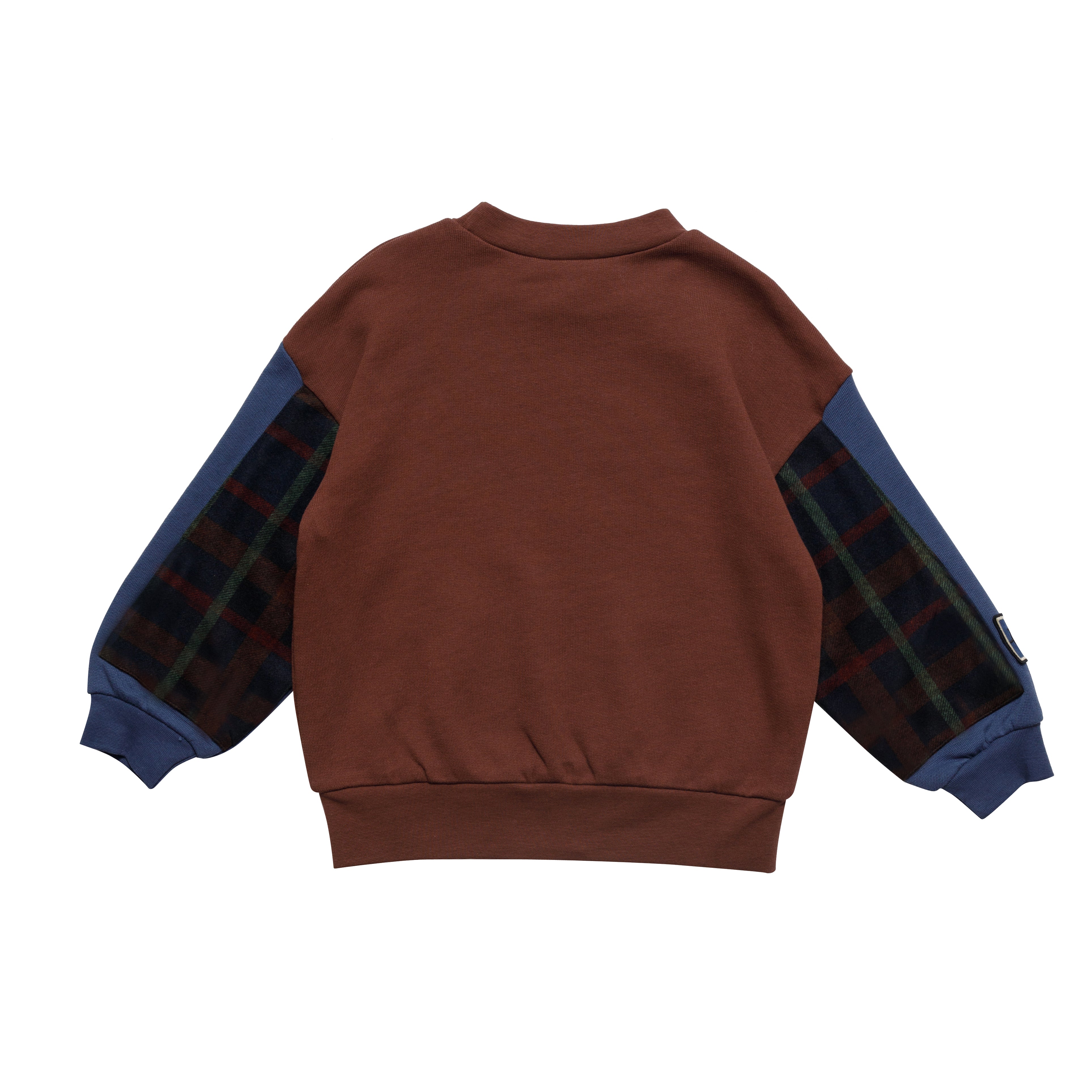 Boys & Girls Brown Logo Cotton Sweatshirt