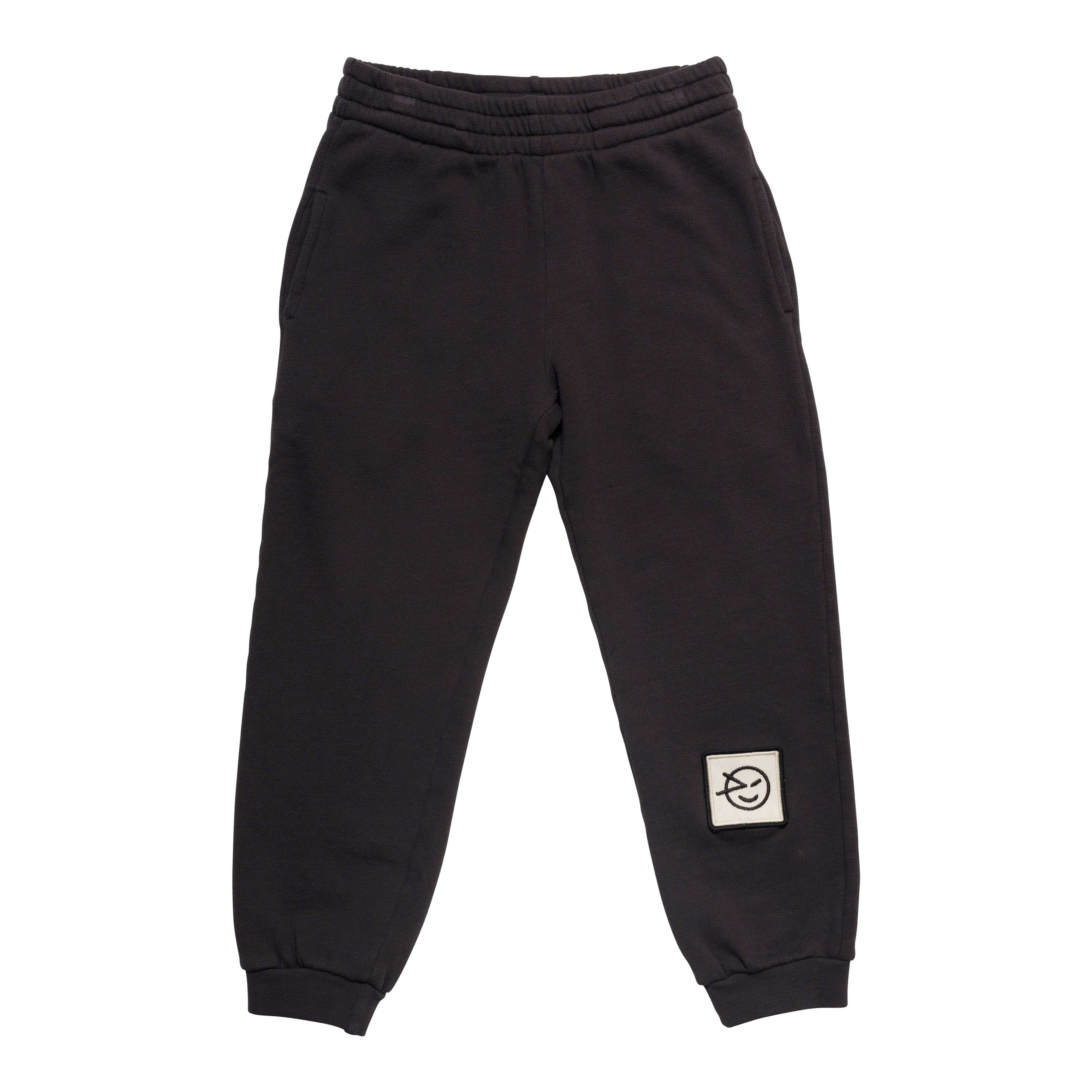 Boys & Girls Black Cotton Trousers