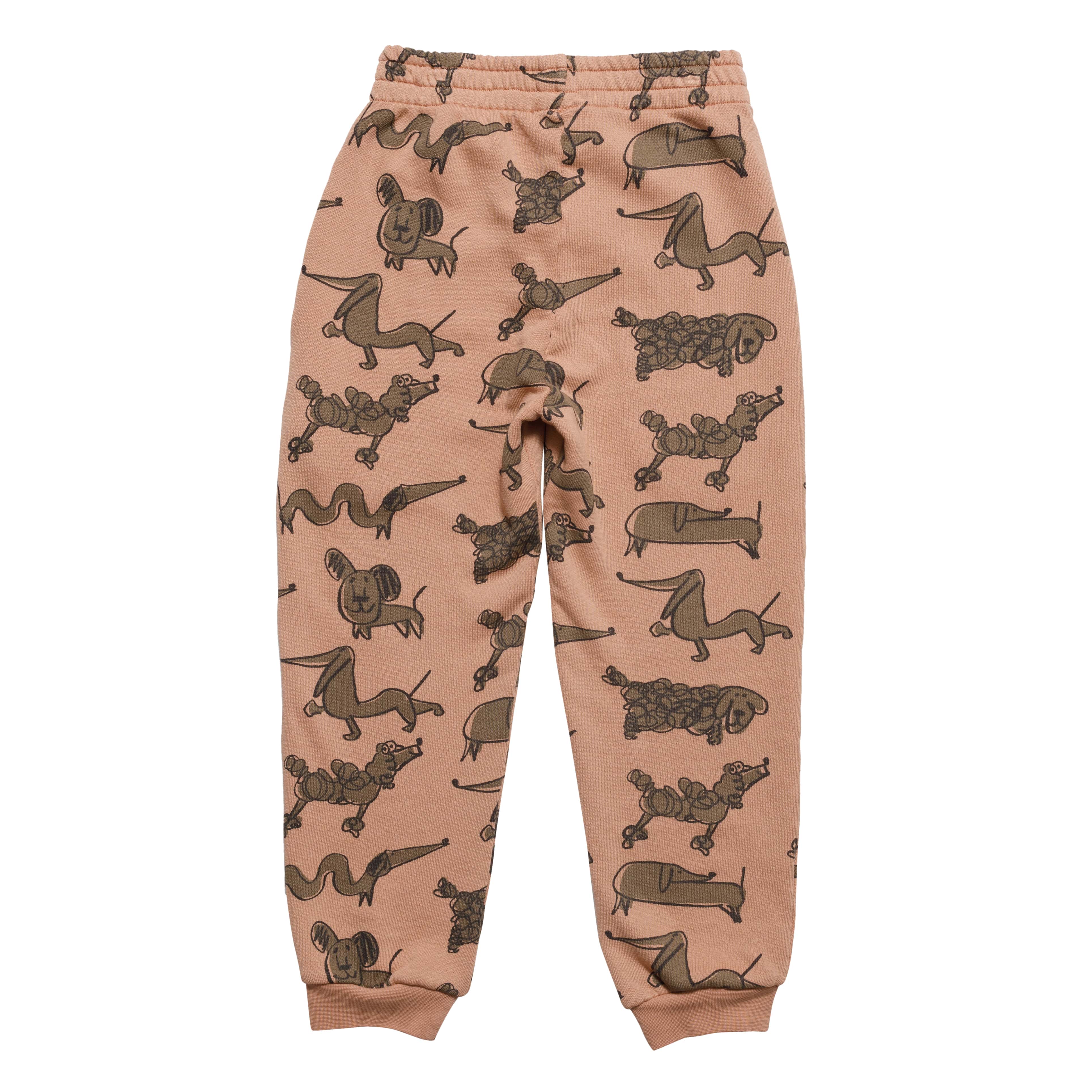 Boys & Girls Pink Printed Cotton Trousers