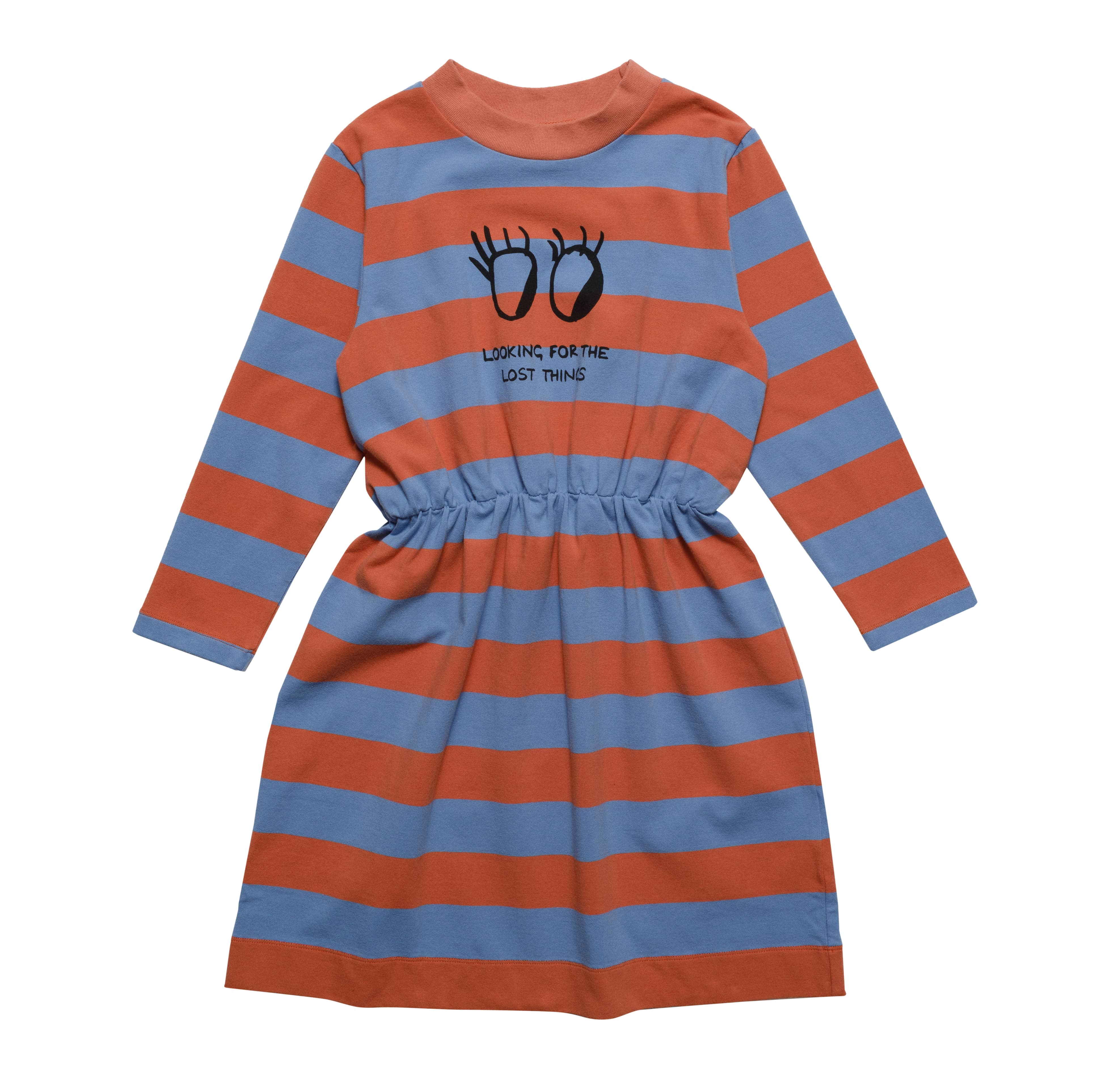 Girls Blue Stripes Cotton Dress