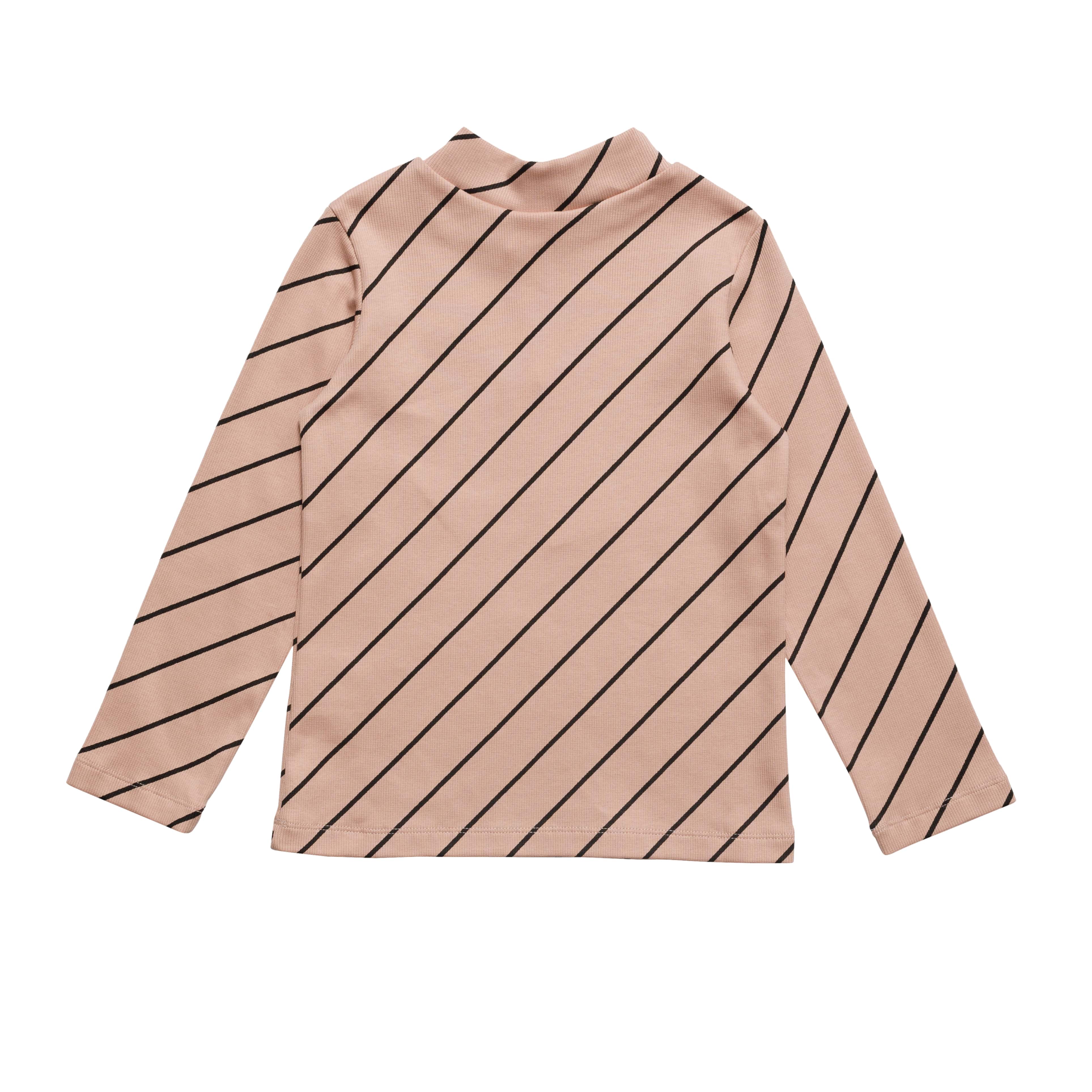 Girls Pink Stripes Cotton T-Shirt