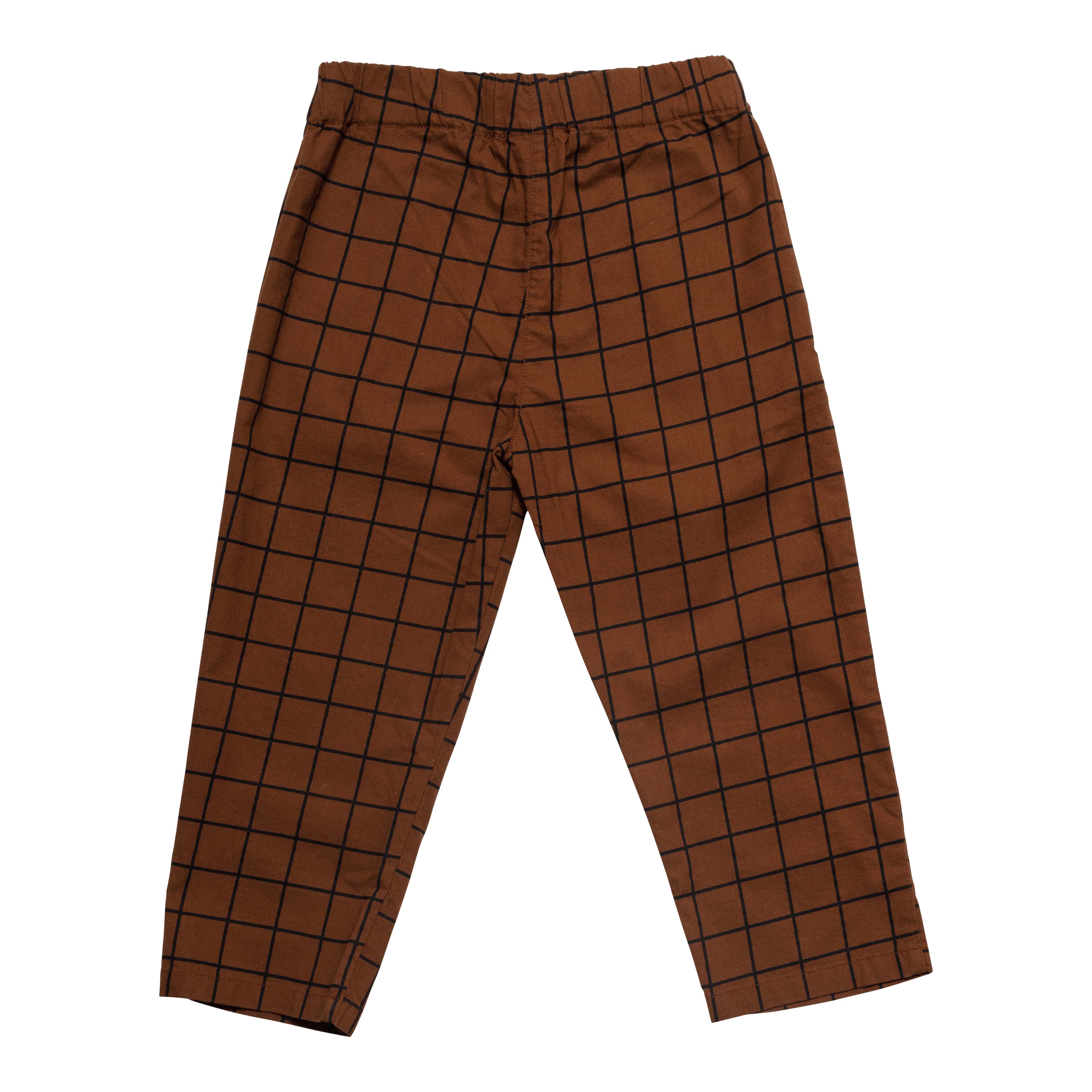 Boys & Girls Brown Check Trousers
