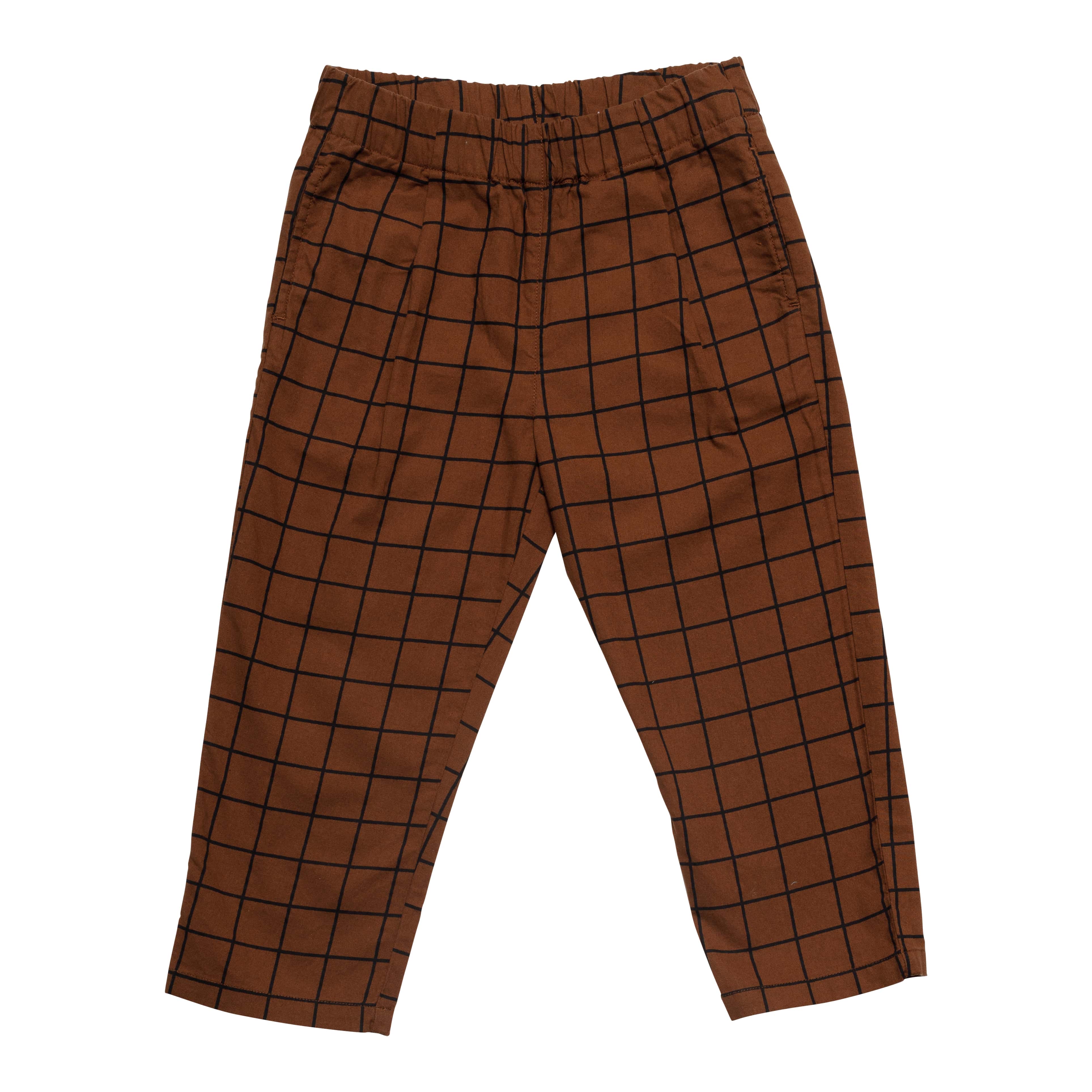 Boys & Girls Brown Check Trousers
