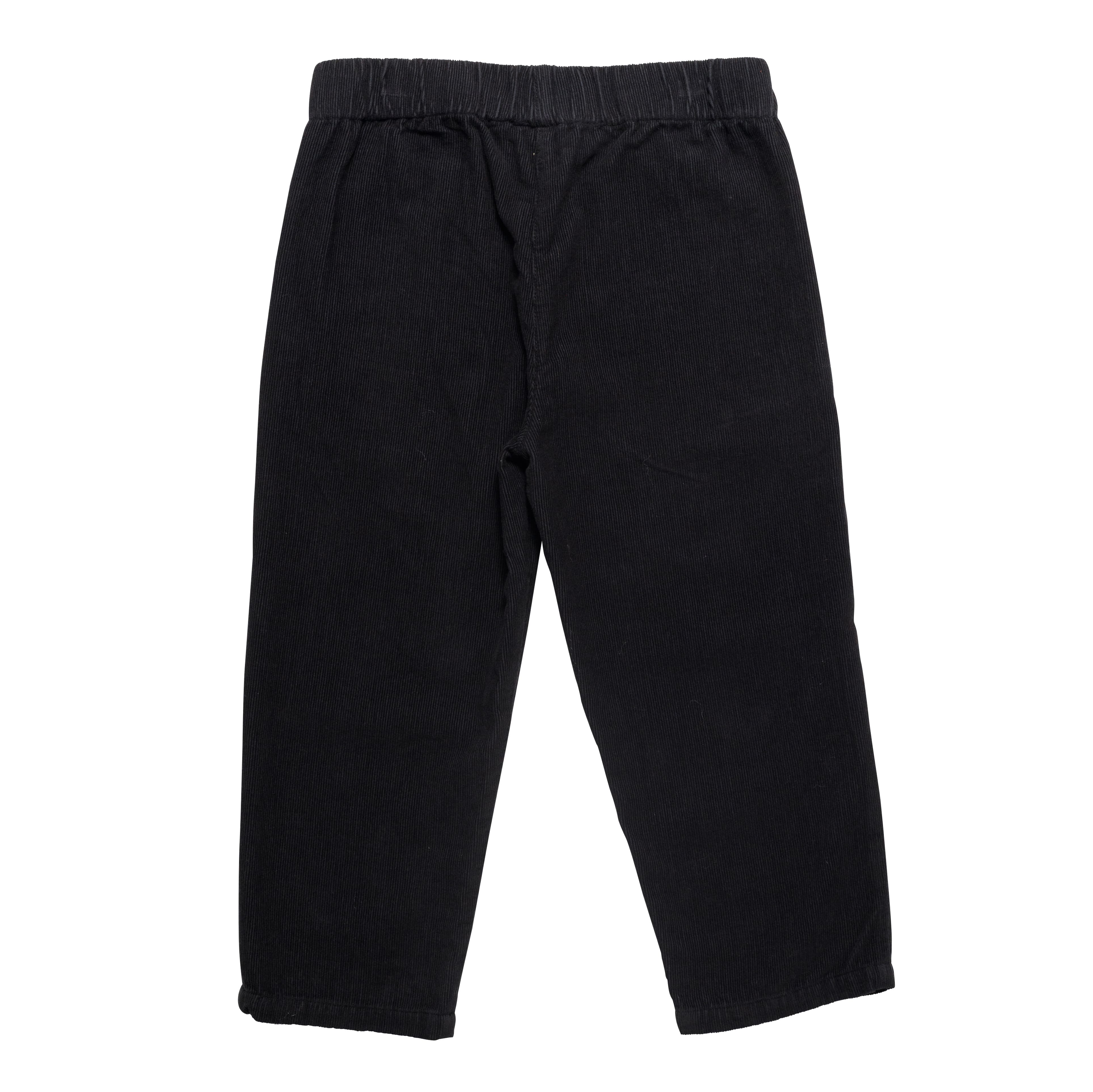 Boys & Girls Black Cotton Trousers