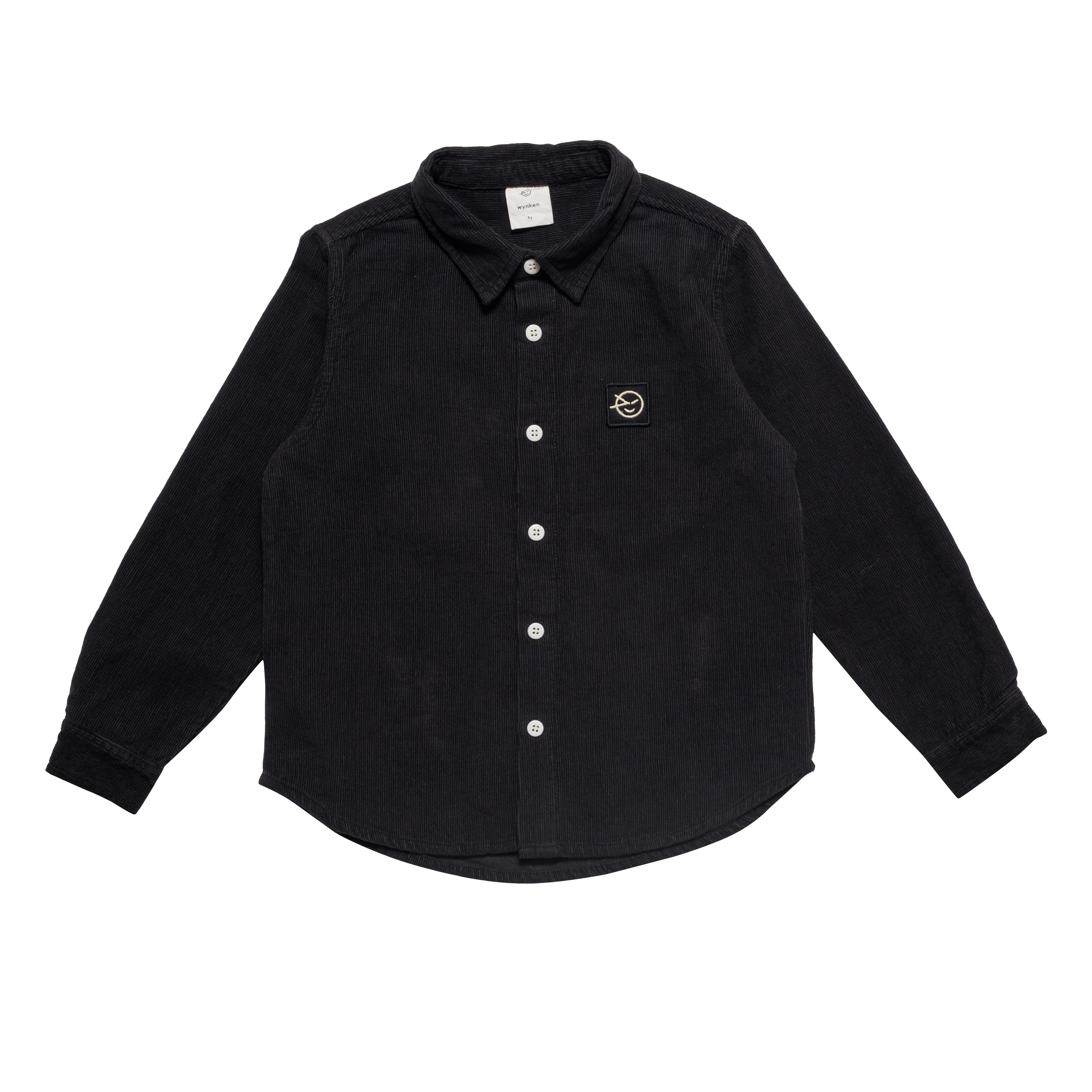 Boys & Girls Black Cotton Shirt