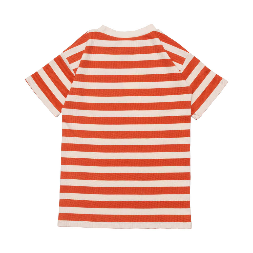 Girls Orange Stripe T-shirt Dress