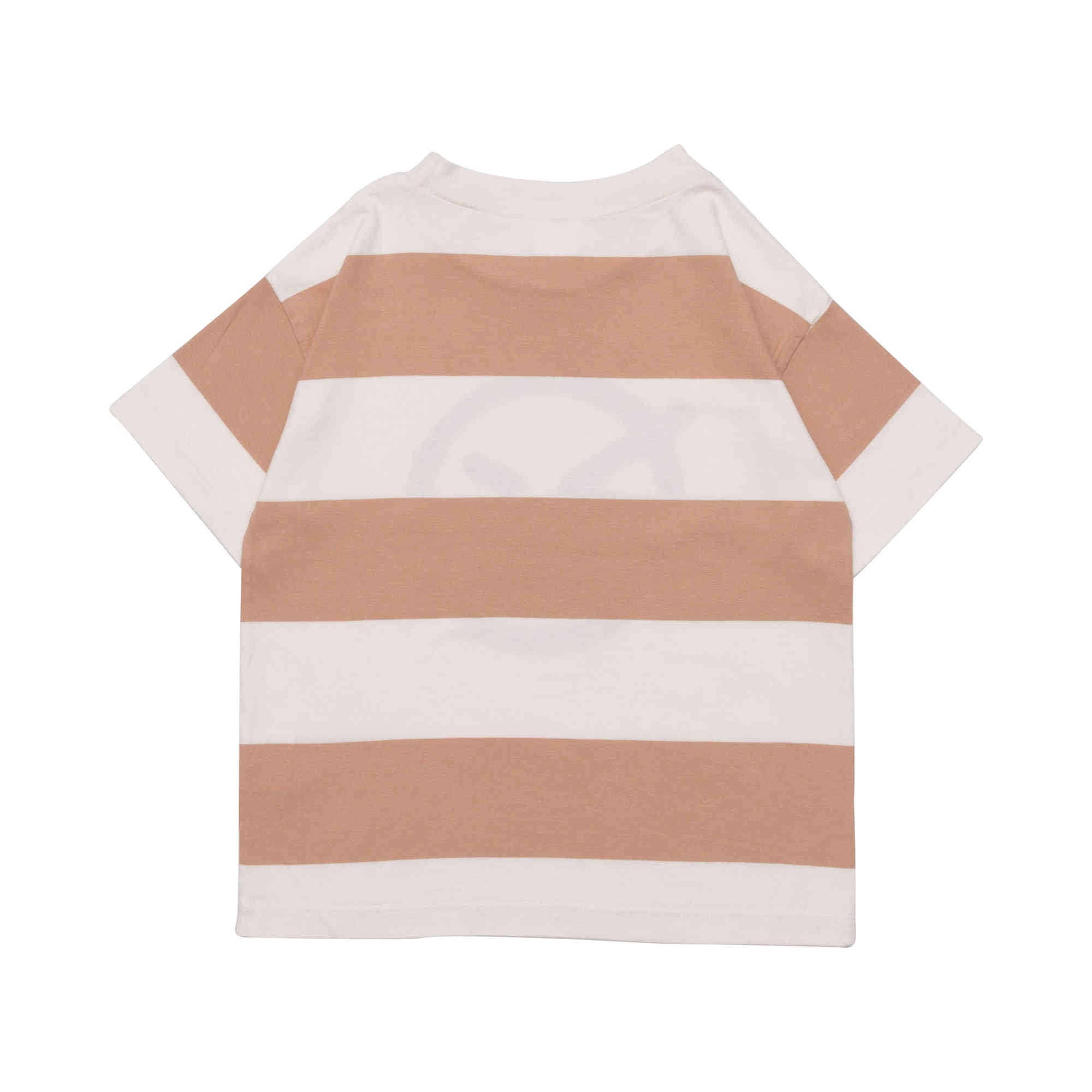 Girls Caramel Stripe Cotton T-Shirt