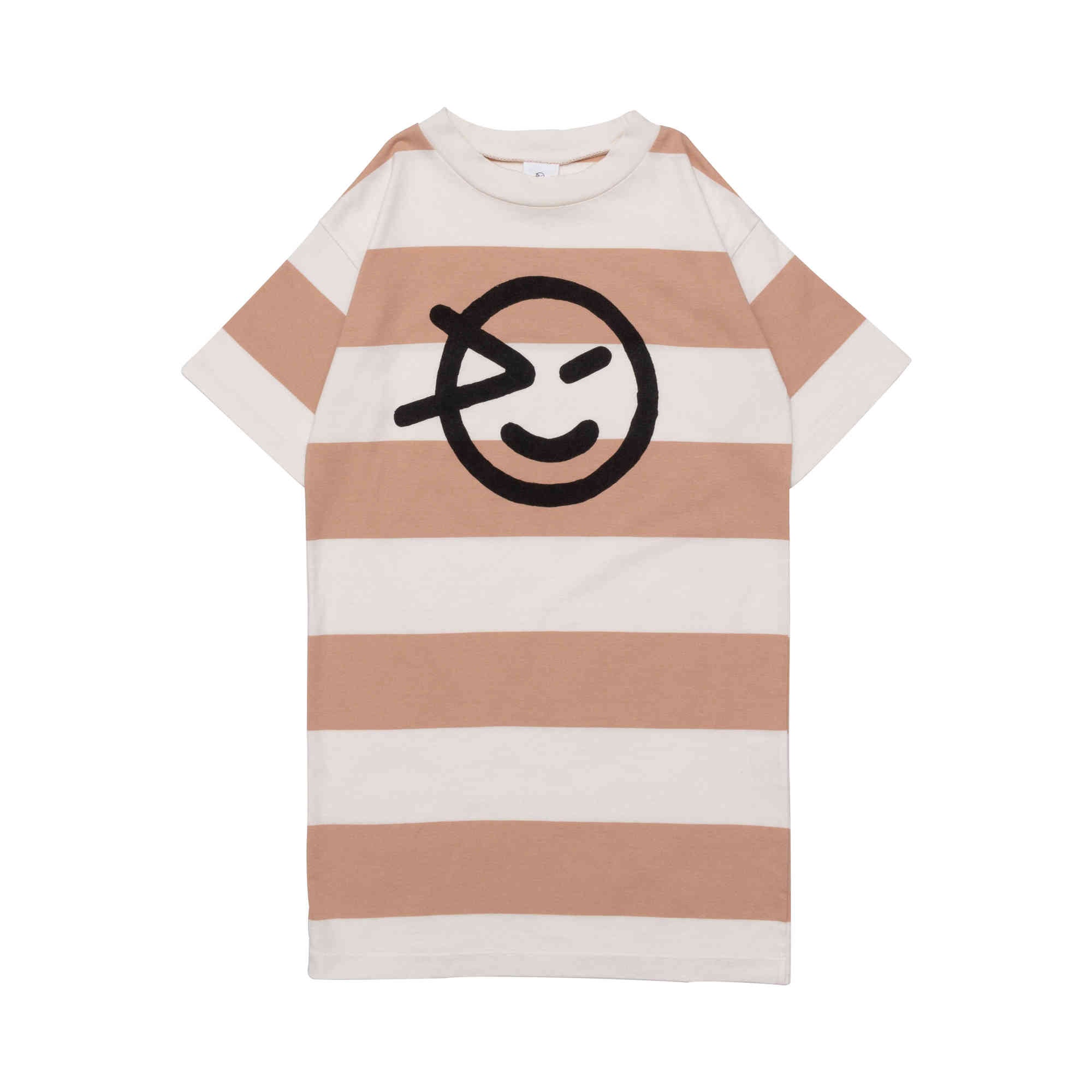 Girls Pink Stripe T-shirt Dress