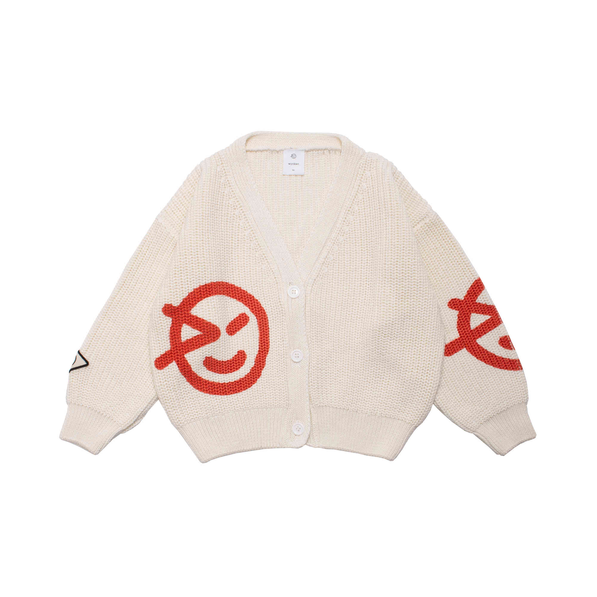 Girls White Cotton Cardigan