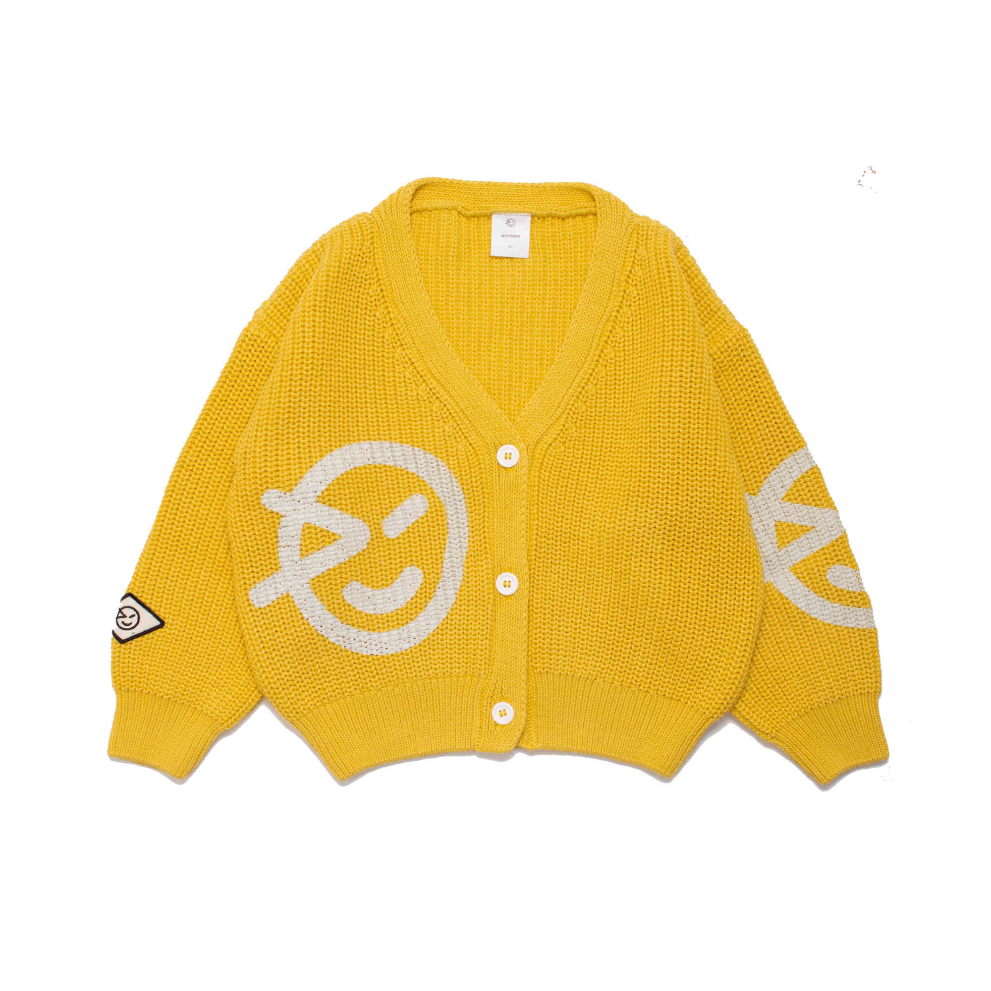 Girls Yellow Cotton Cardigan