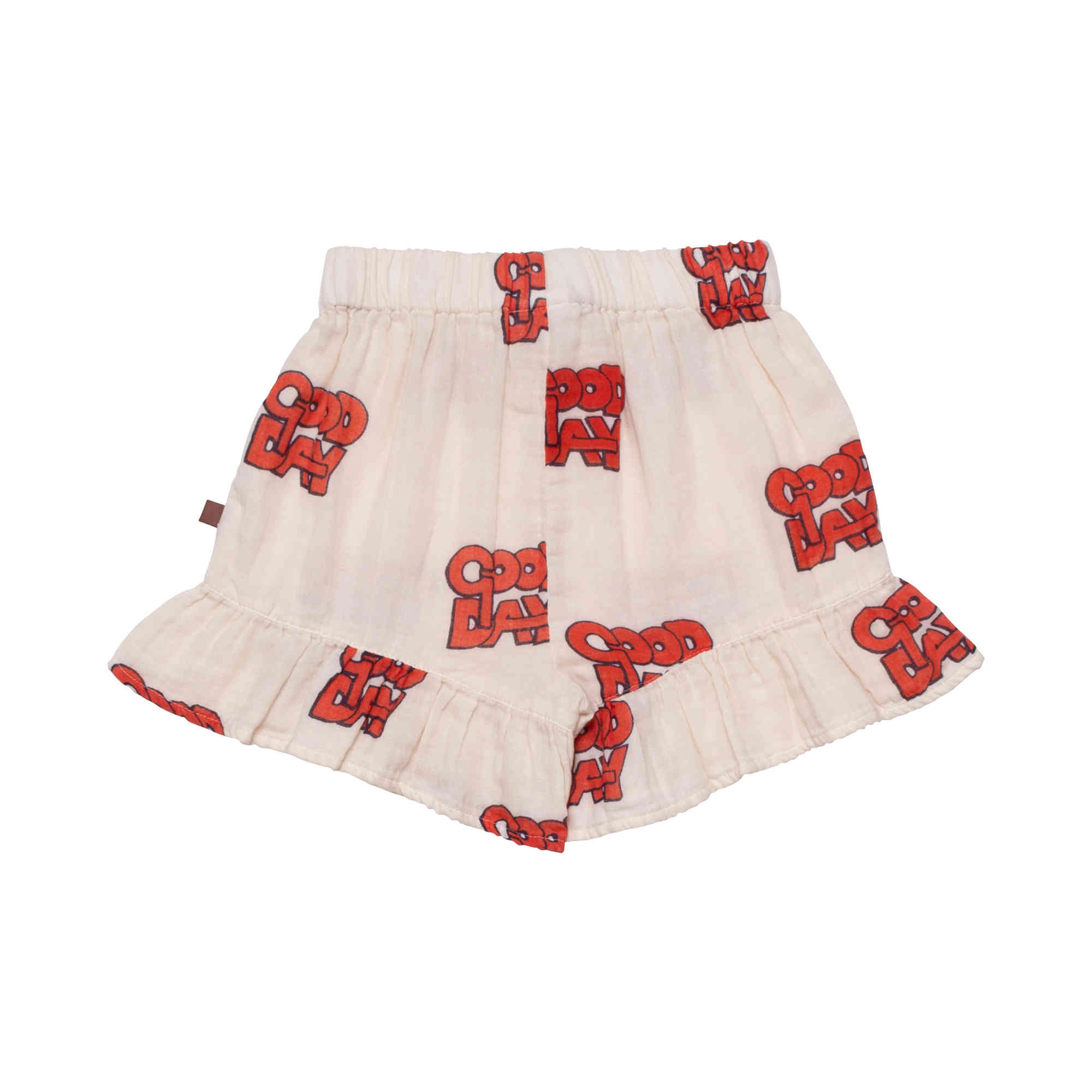 Girls White Logo Cotton Shorts