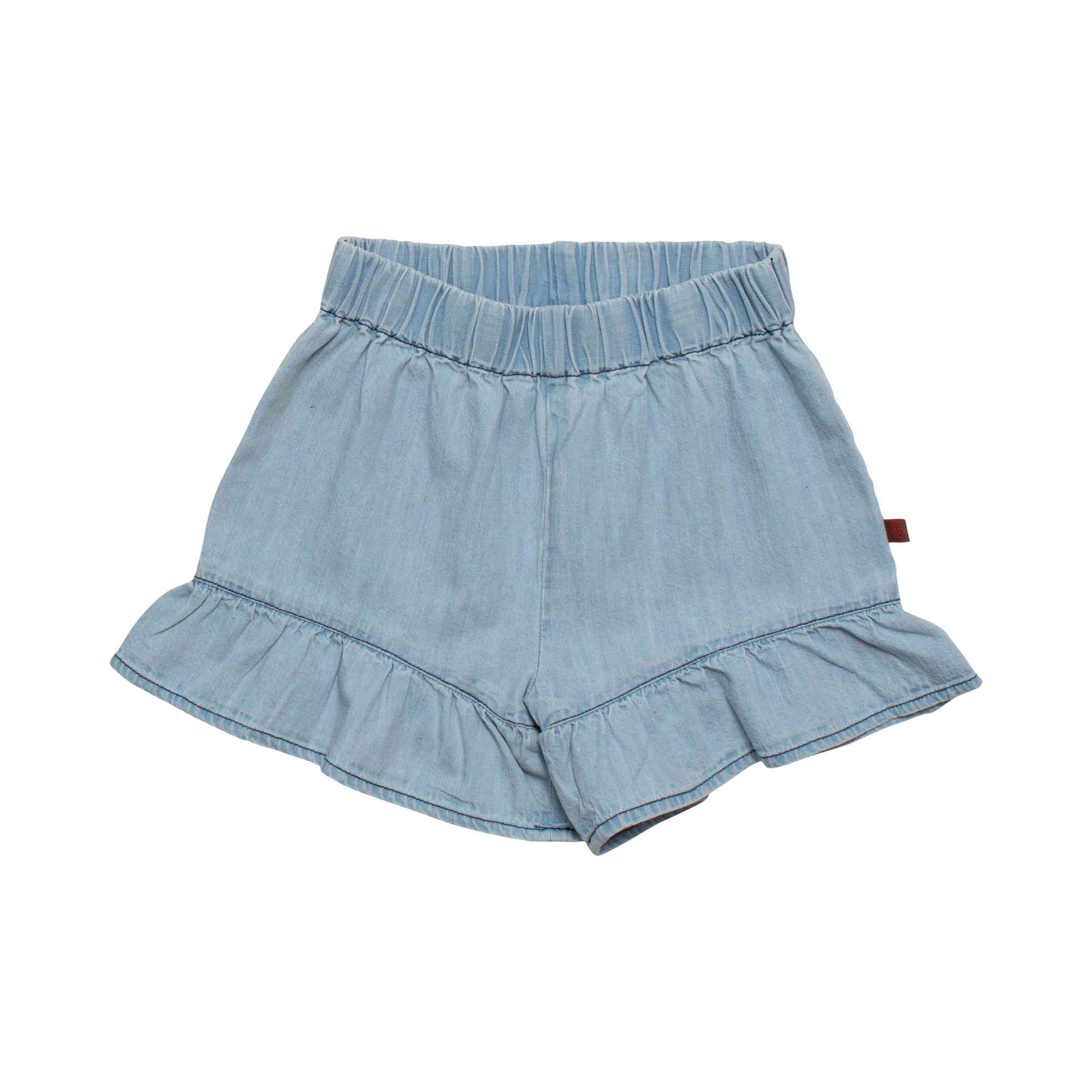 Girls Blue Denim Cotton Shorts