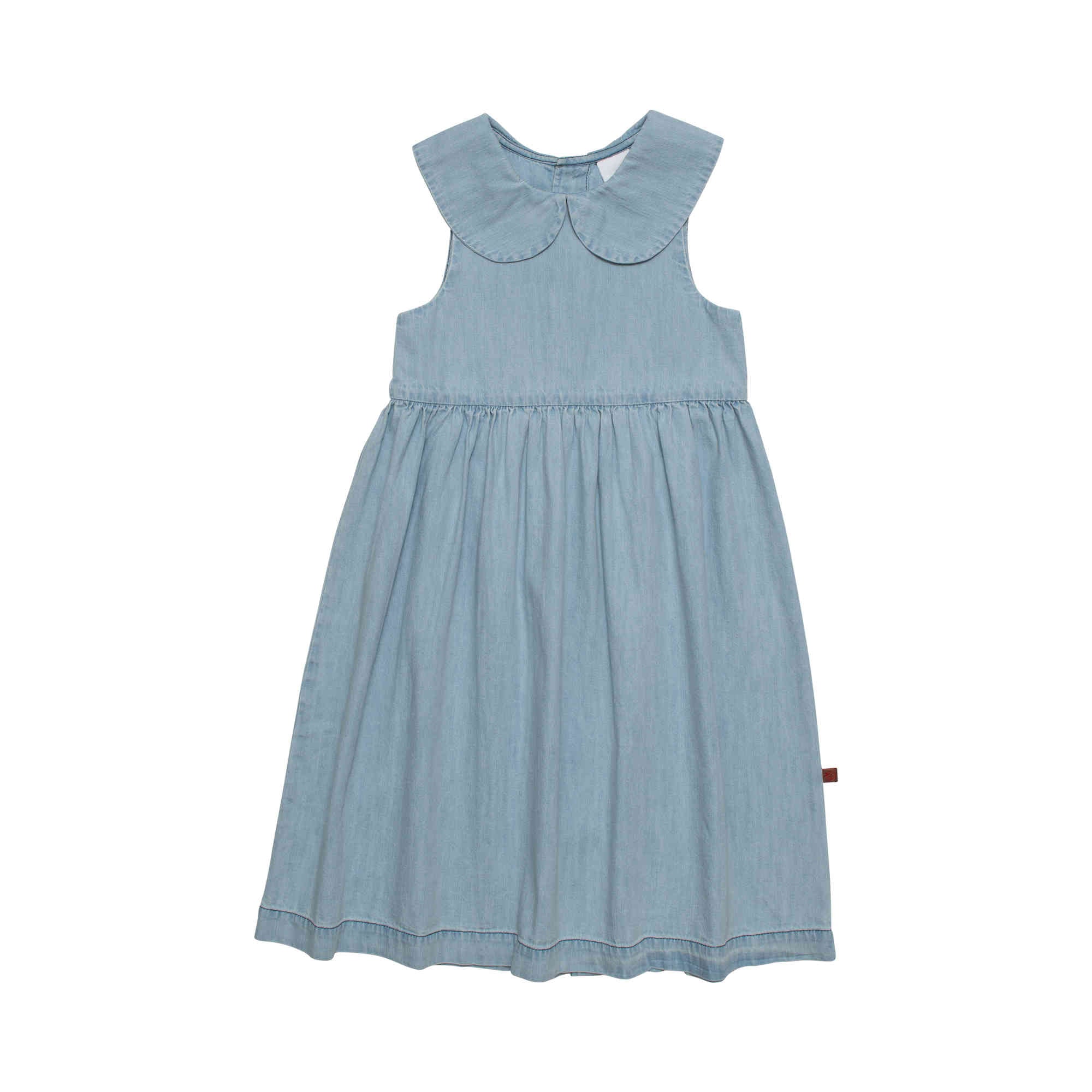 Girls Blue Denim Cotton Dress