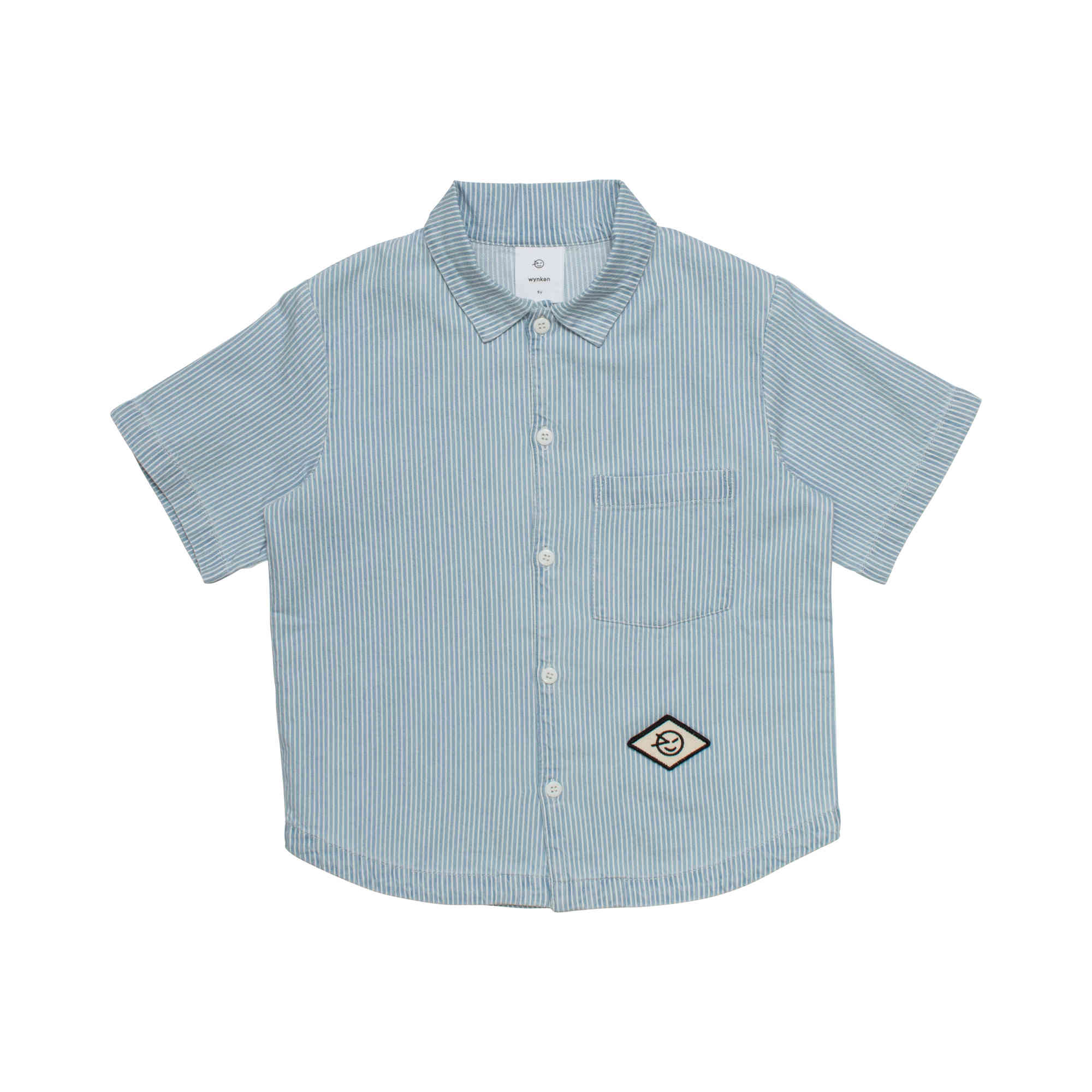 Boys & Girls Blue Logo Cotton Shirt