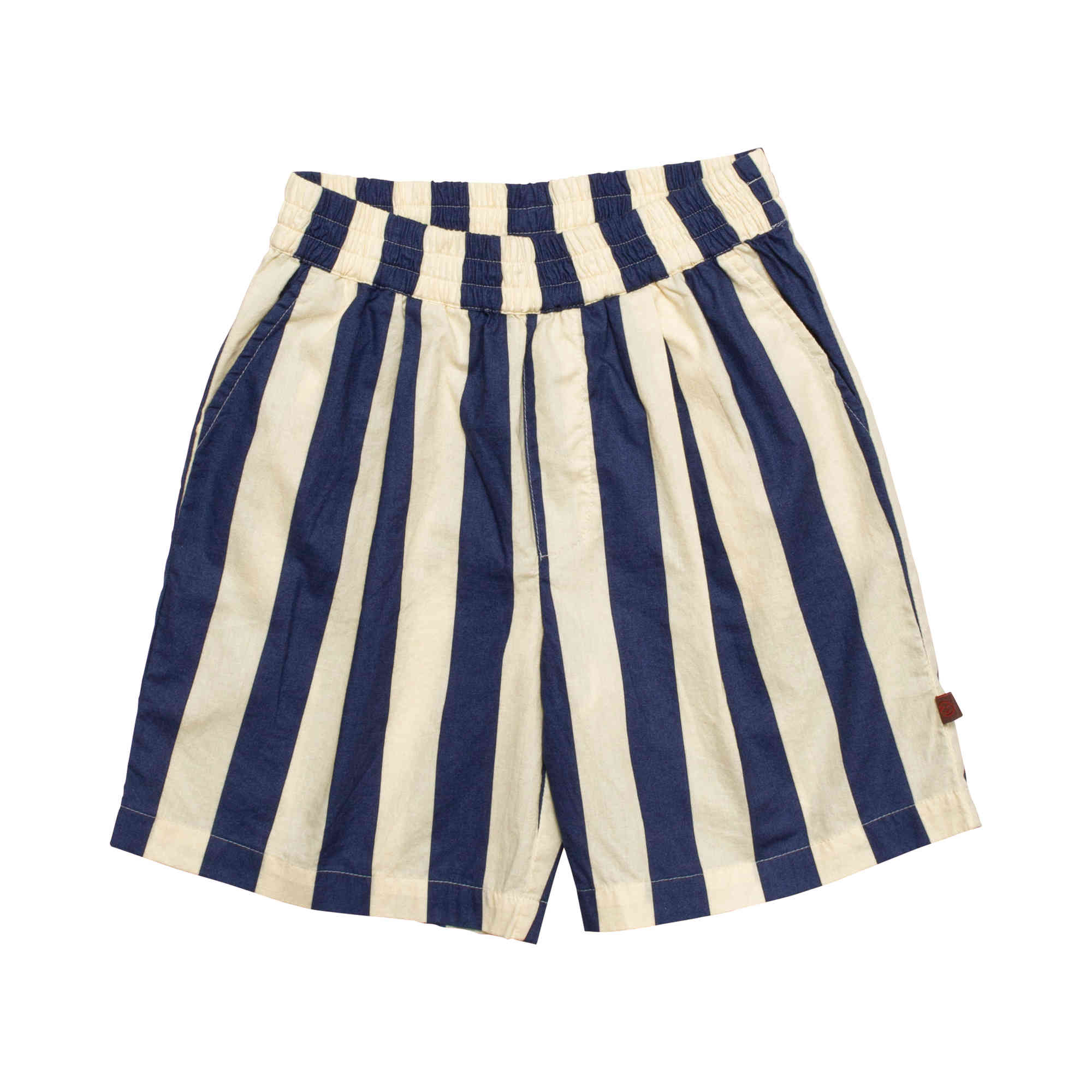 Boys Navy Stripe Cotton Shorts