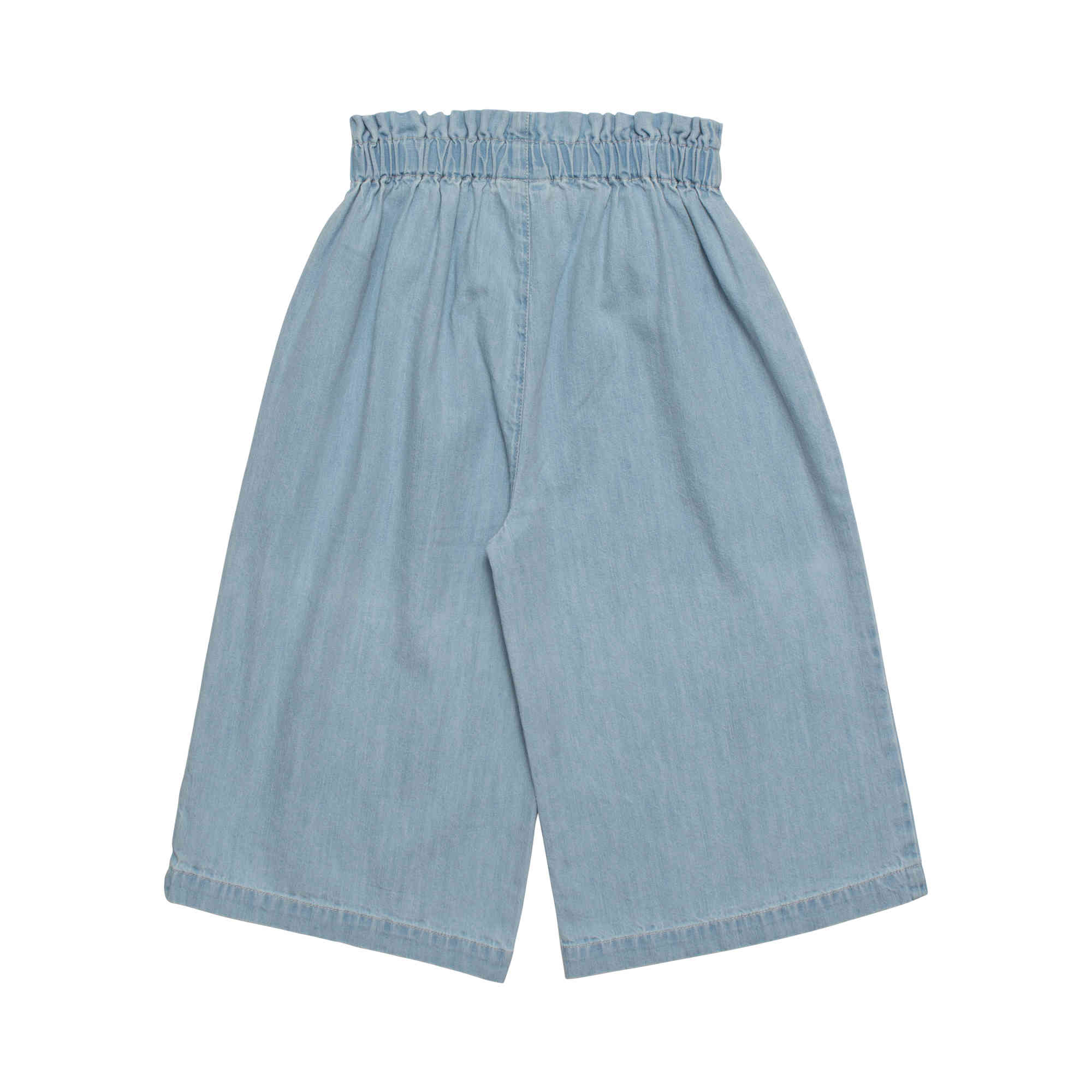 Girls Blue Denim Cotton Trousers