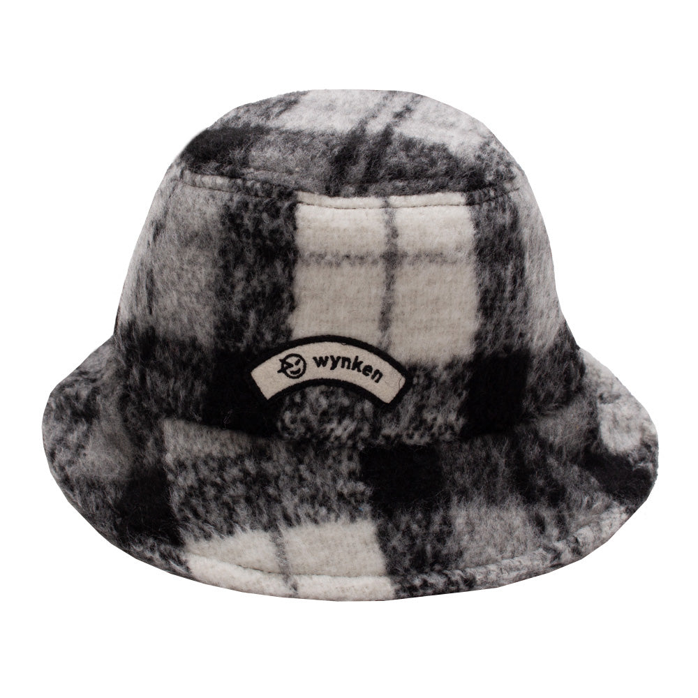 Boys & Girls Grey Check Bucket Hat