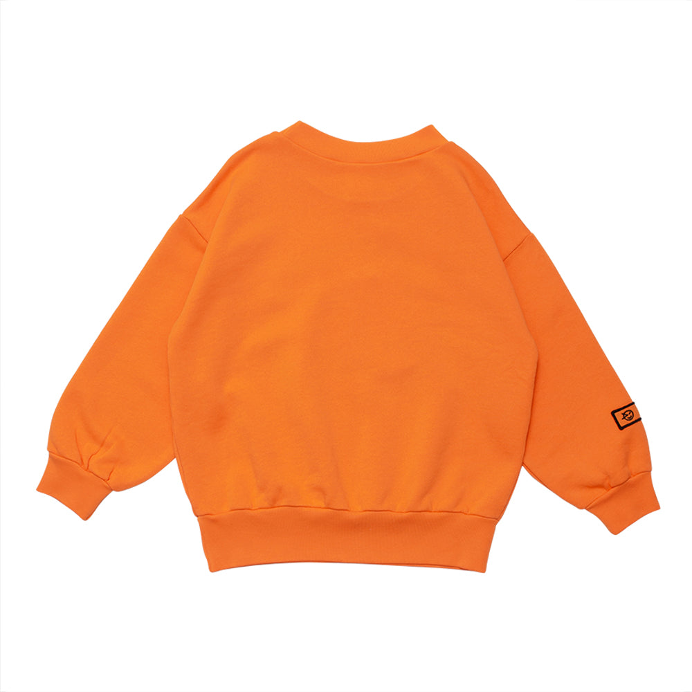 Boys & Girls Orange Logo Cotton Sweatshirt