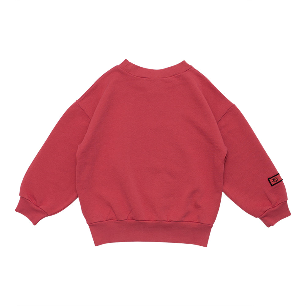Boys & Girls Red Logo Cotton Sweatshirt