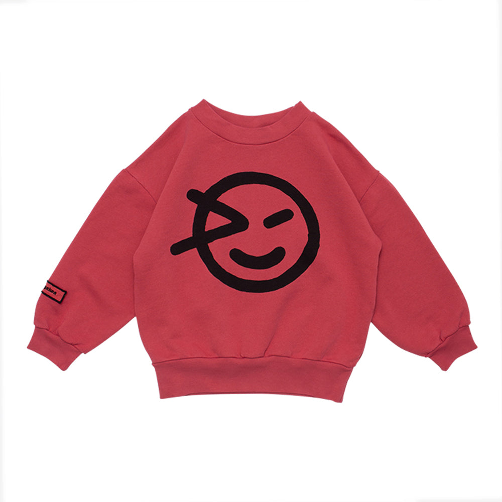 Boys & Girls Red Logo Cotton Sweatshirt