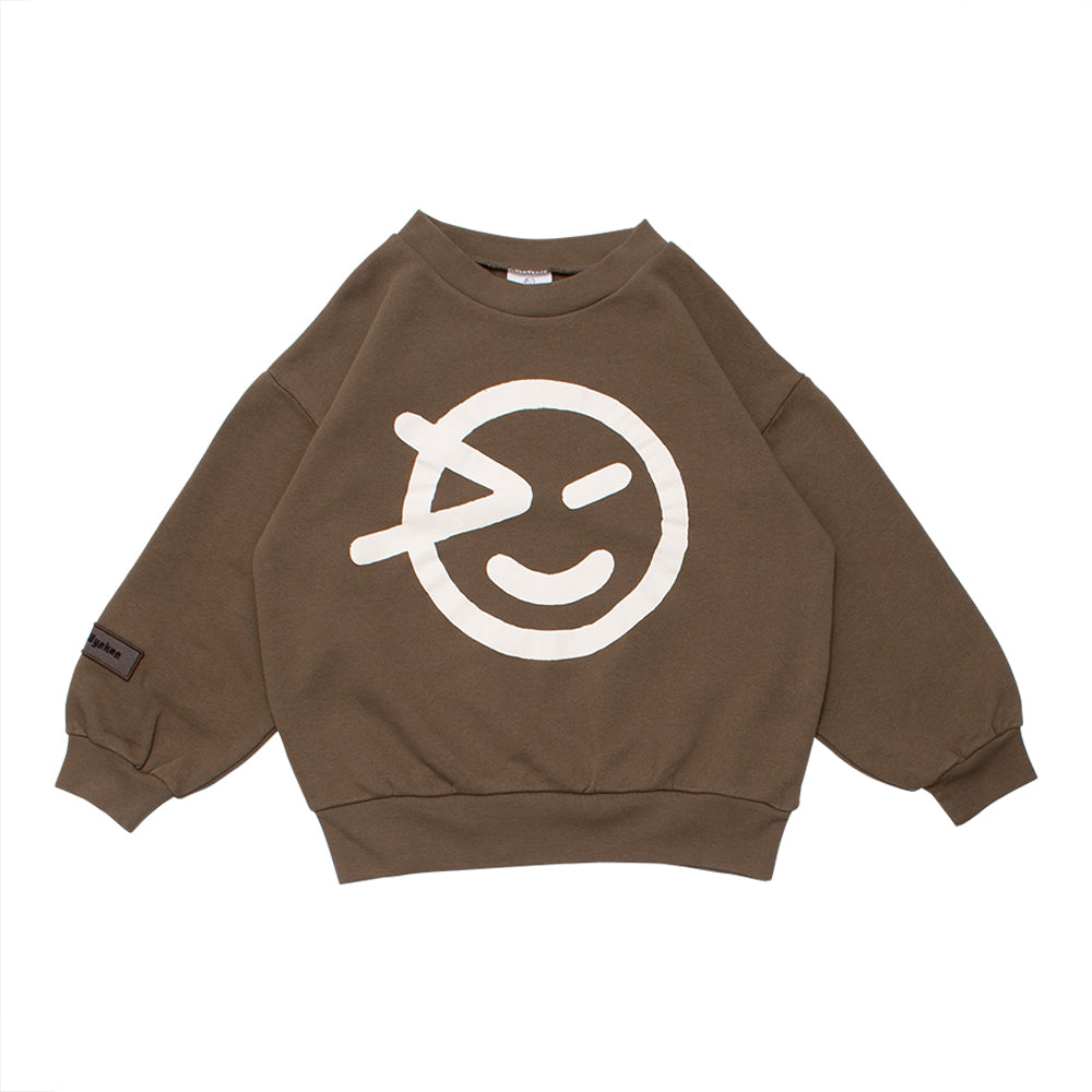 Boys & Girls Olive Logo Cotton Sweatshirt