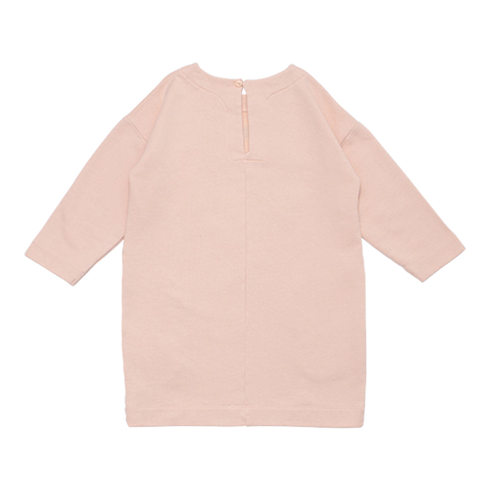 Girls Pink Logo Cotton Dress