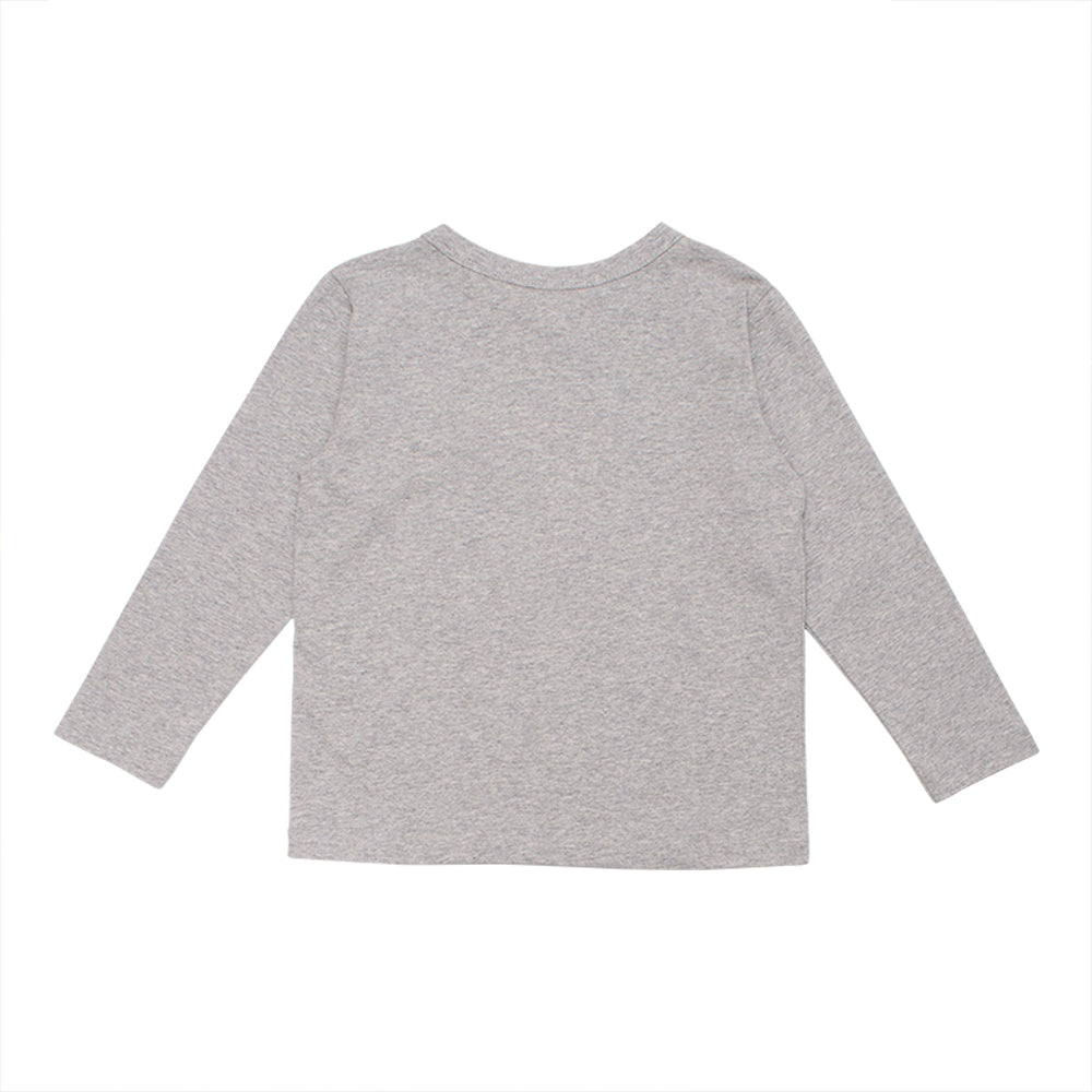 Boys & Girls Grey Cotton T-Shirt