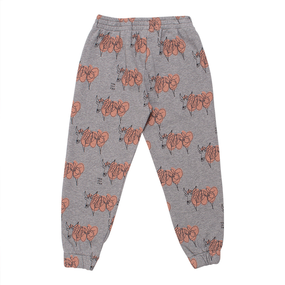 Boys & Girls Grey Printed Cotton Trousers