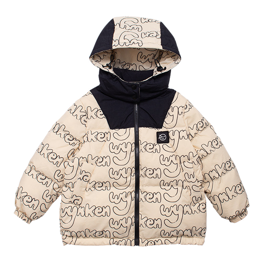 Boys & Girls Ivory Printed Padded Down Jacket