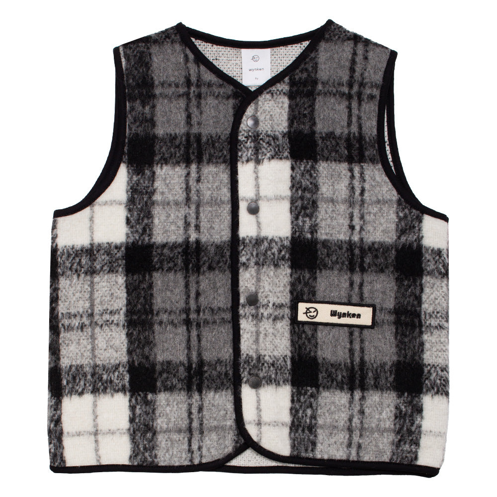 Boys & Girls Black Check Gilet