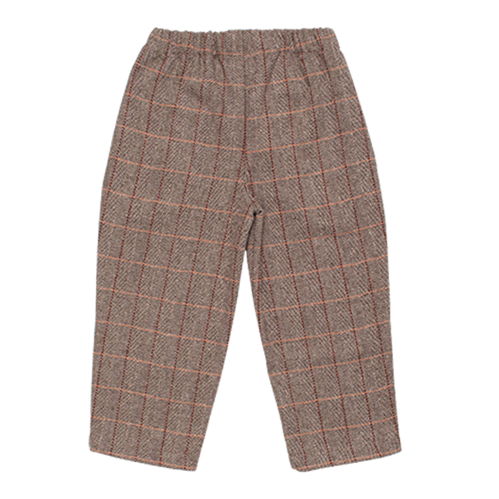 Boys & Girls Beige Check Trousers