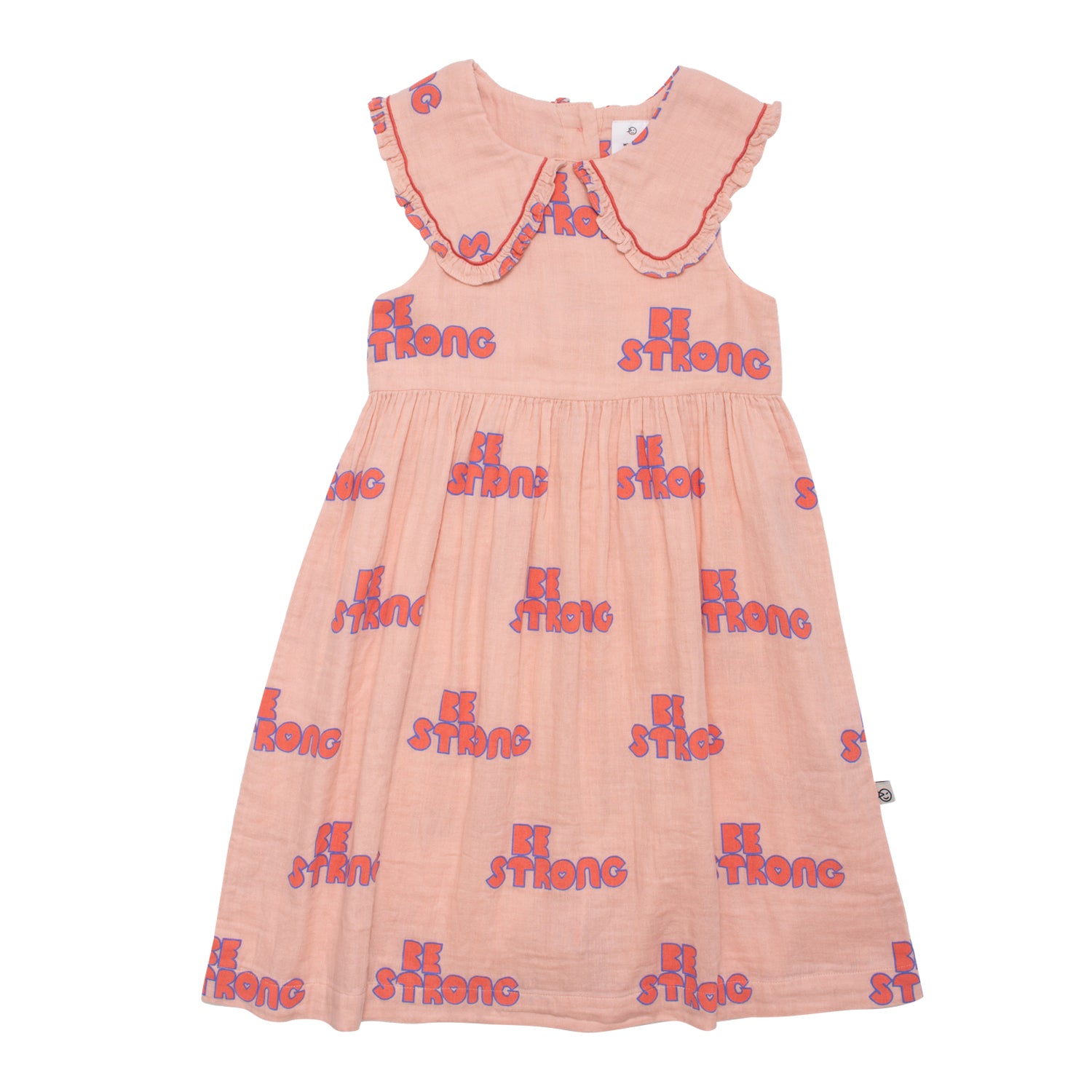Girls Pink Ruffled Cotton Dress