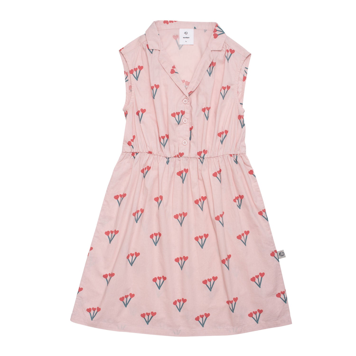 Girls Pink Flower Cotton Dress