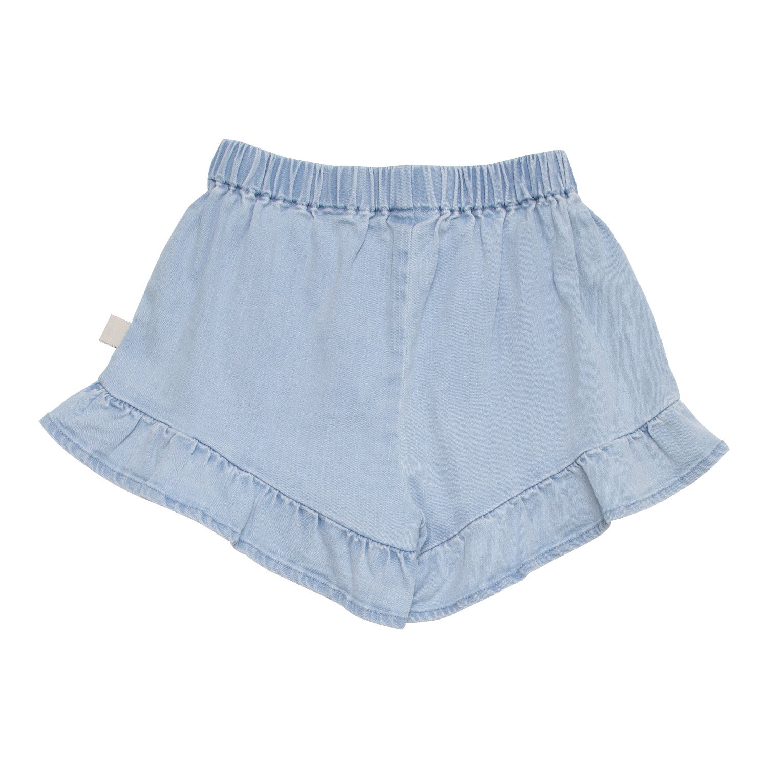 Girls Pale Blue Denim Shorts