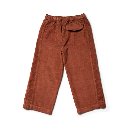 Girls Caramel Panelled Parallel Trousers