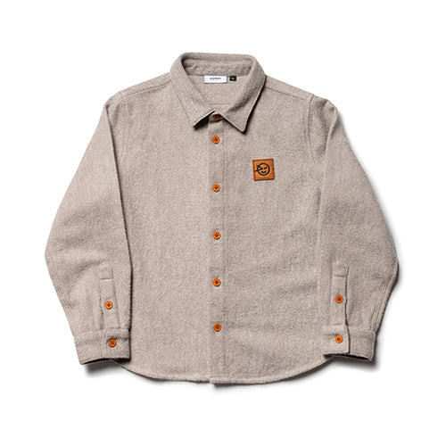 Boys Soft Grey Cotton Shirt