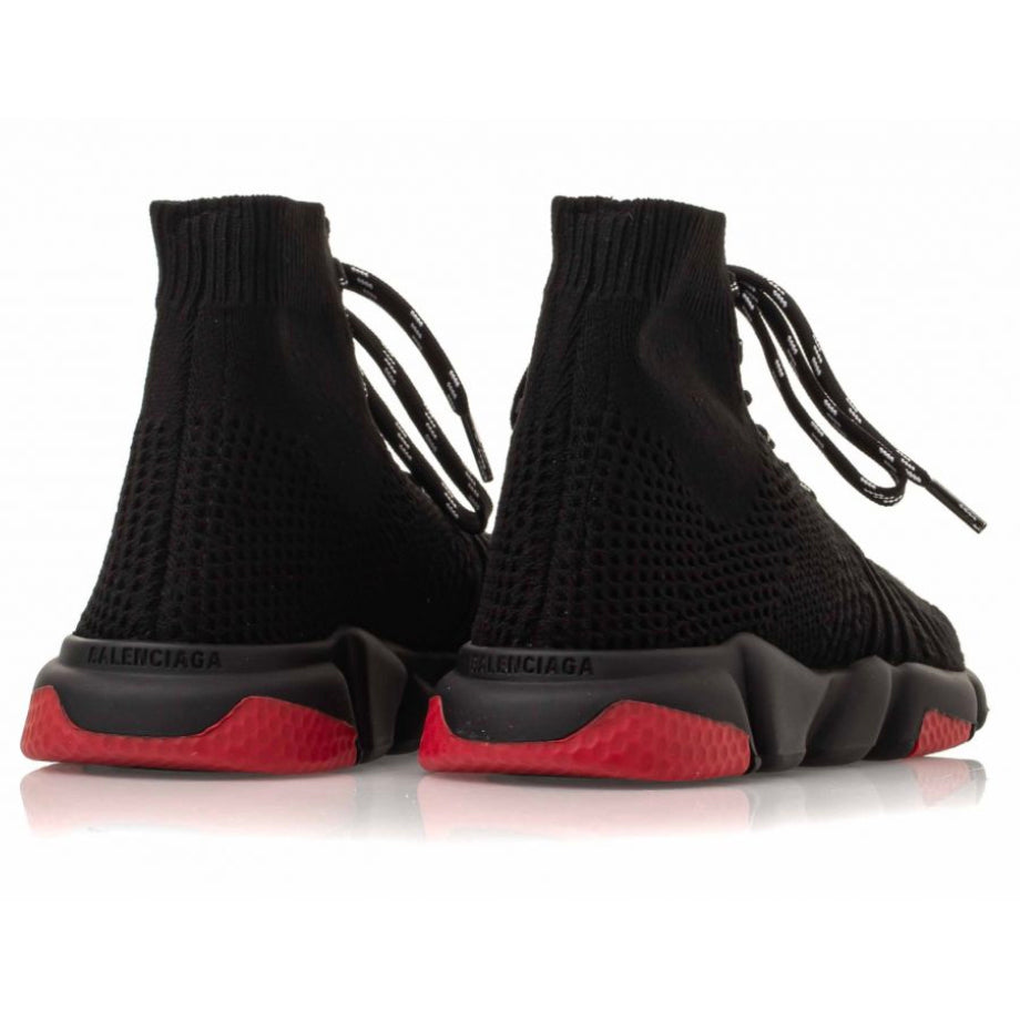 Boys Black & Red Logo Shoes
