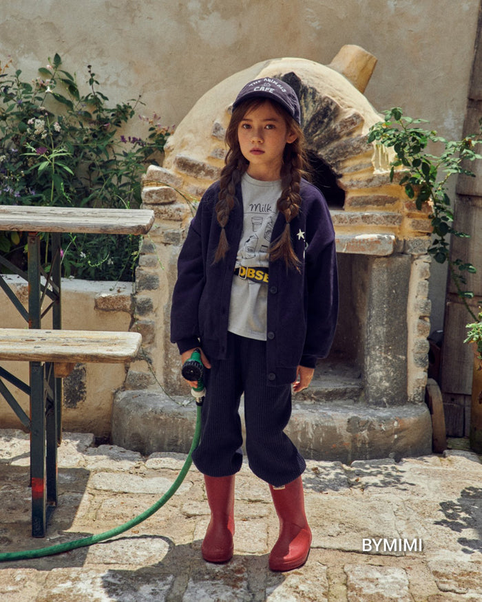 Girls Navy Cotton Trousers