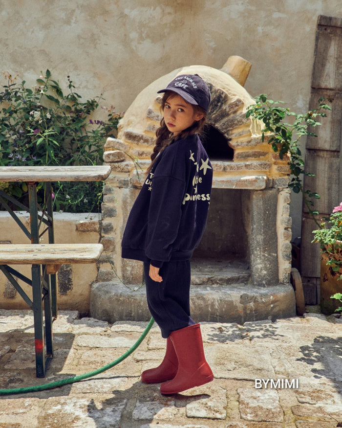 Girls Navy Cotton Trousers