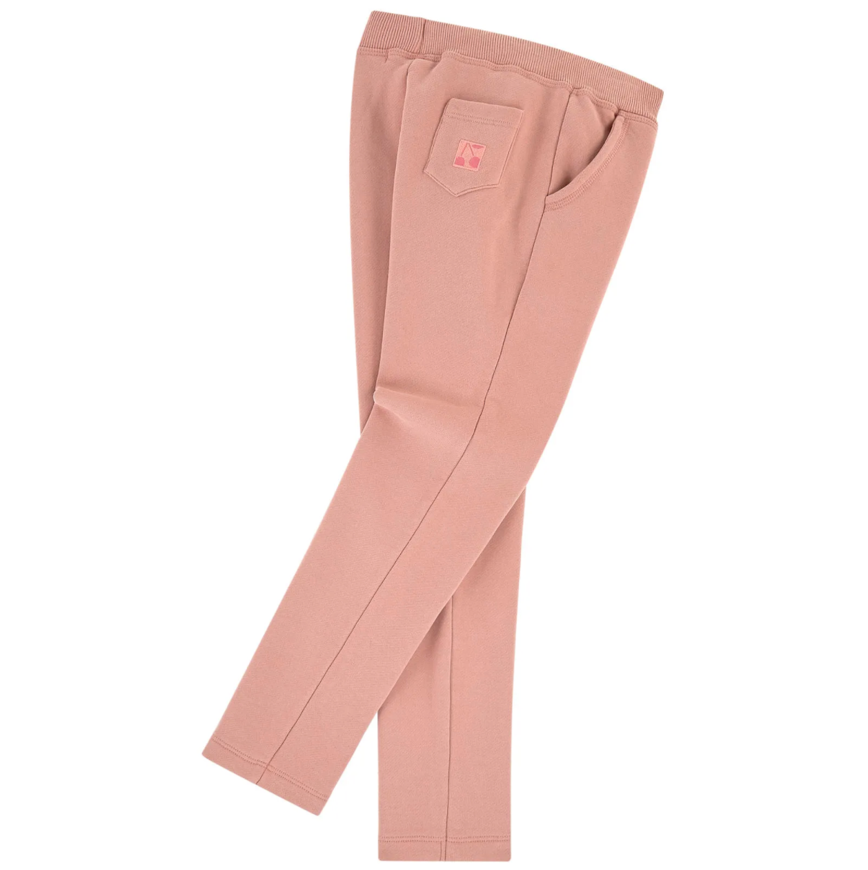 Girls Dusky Pink Cotton Joggers