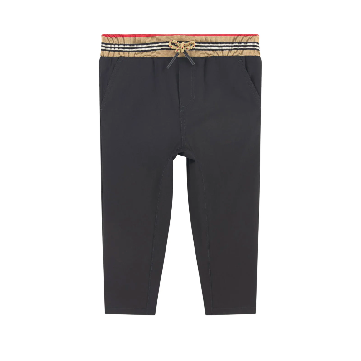 Boys Black Cotton Trousers