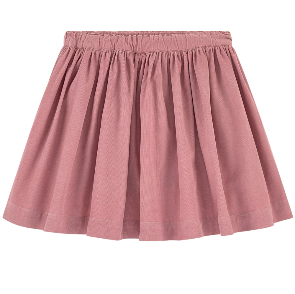 Girls Powder Pink Cotton Skirt
