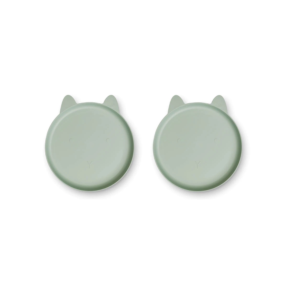 Boys & Girls Green Rabbit Plates(2 Pack)