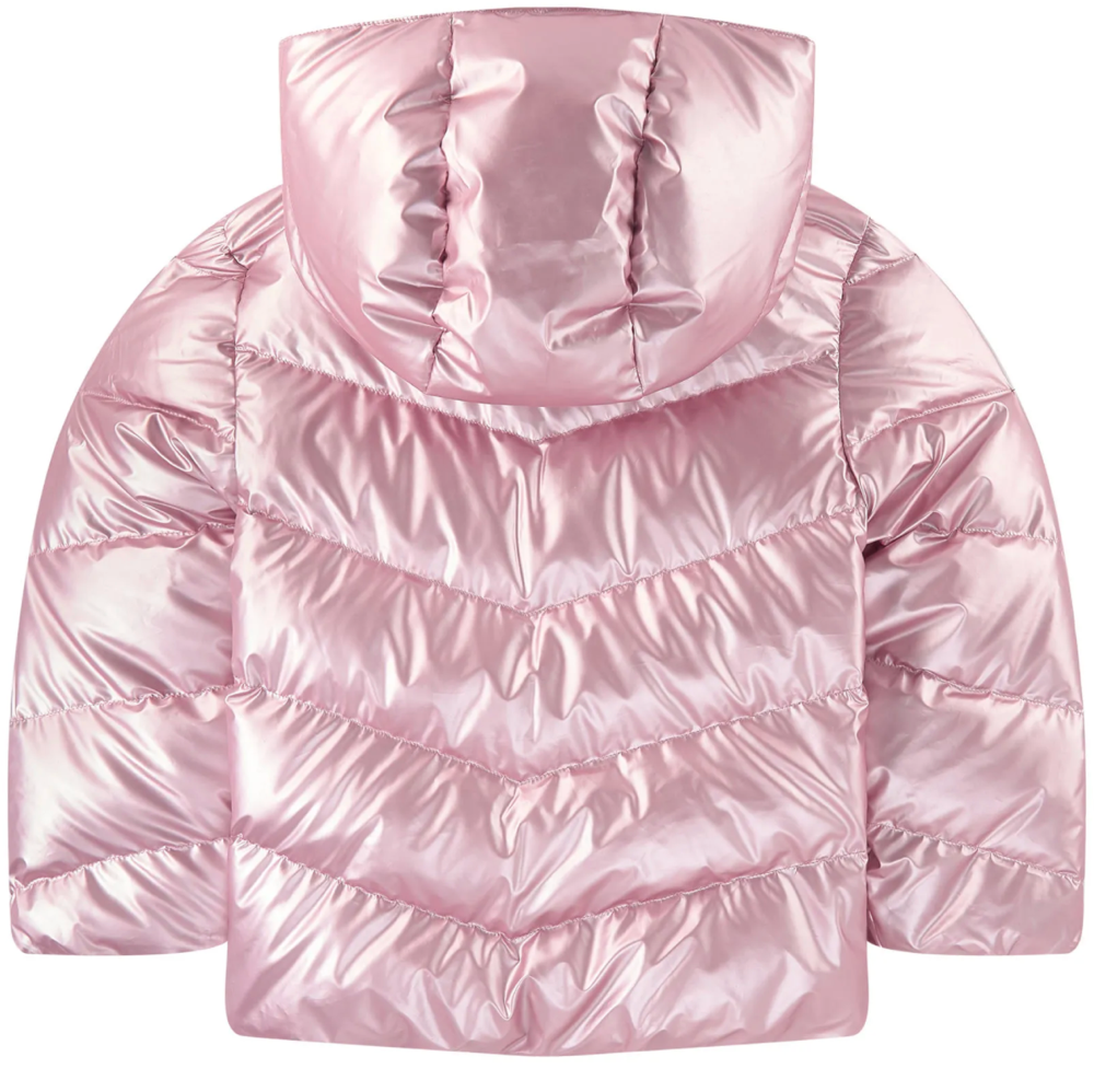Girls Pink Padded Down Jacket